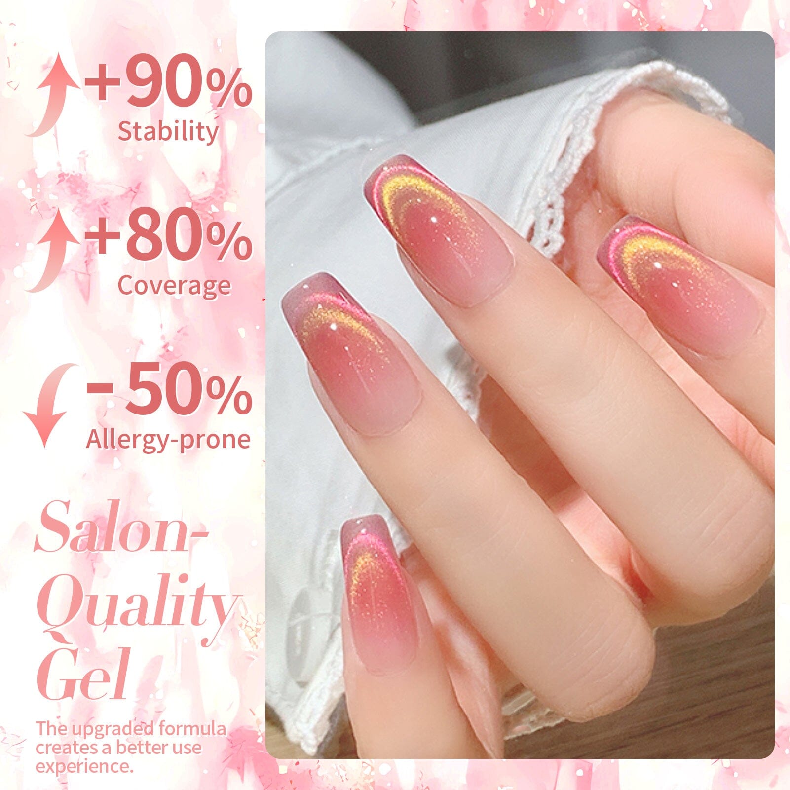 Red Glass Cat Magnetic Gel Polish 15ml - Long Lasting Nail Art Polish for Salon & Home Manicures - Perfect for Parties, Weddings & Special Occasions