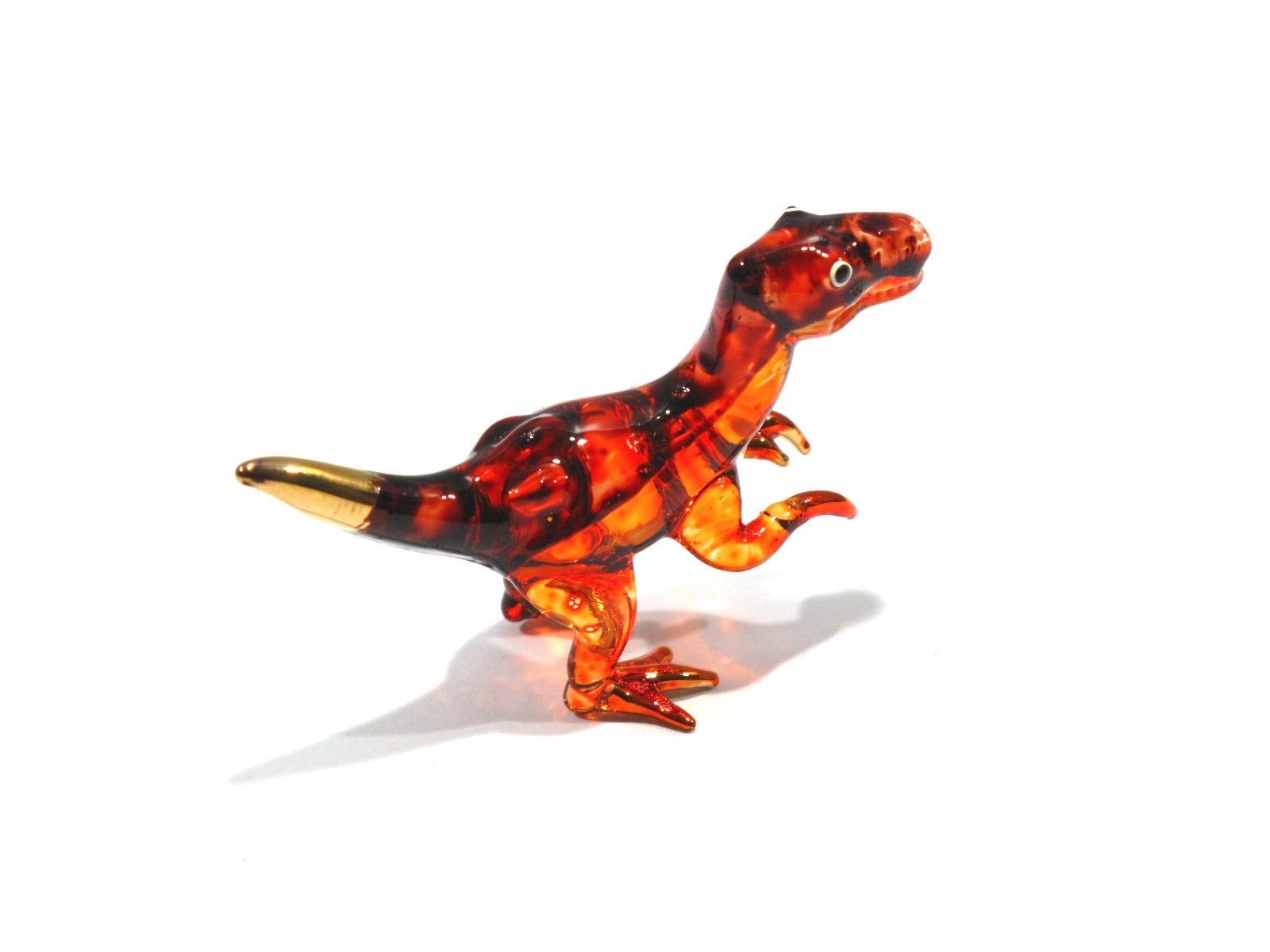 Handmade Mini T-Rex Glass Dinosaur Figurine - Jurassic Decor Gift