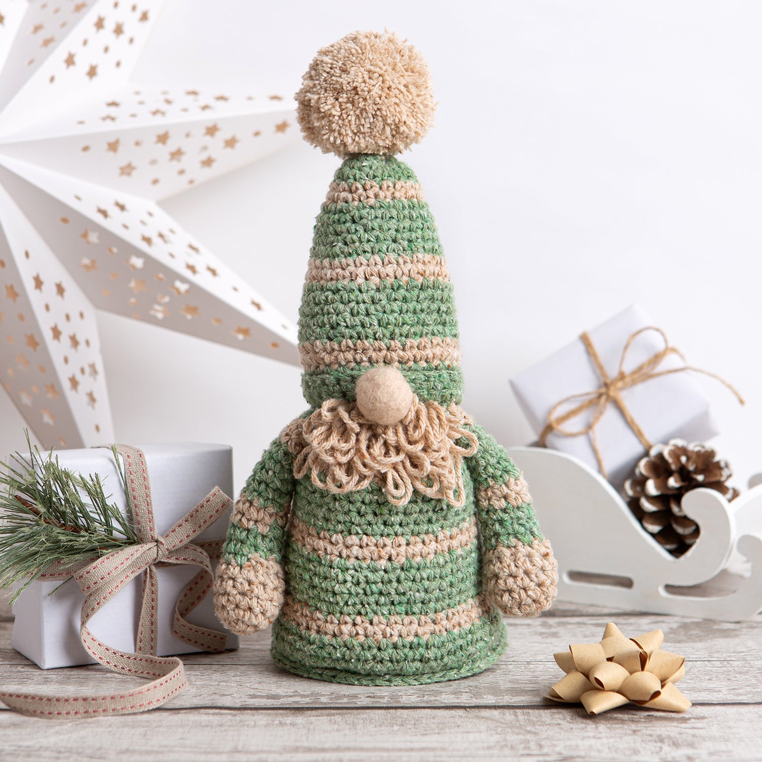 Rowan the Gonk Crochet Kit - DIY Amigurumi Crochet Pattern for Beginners - Perfect for Christmas Gifts, Home Decor & Craft Lovers