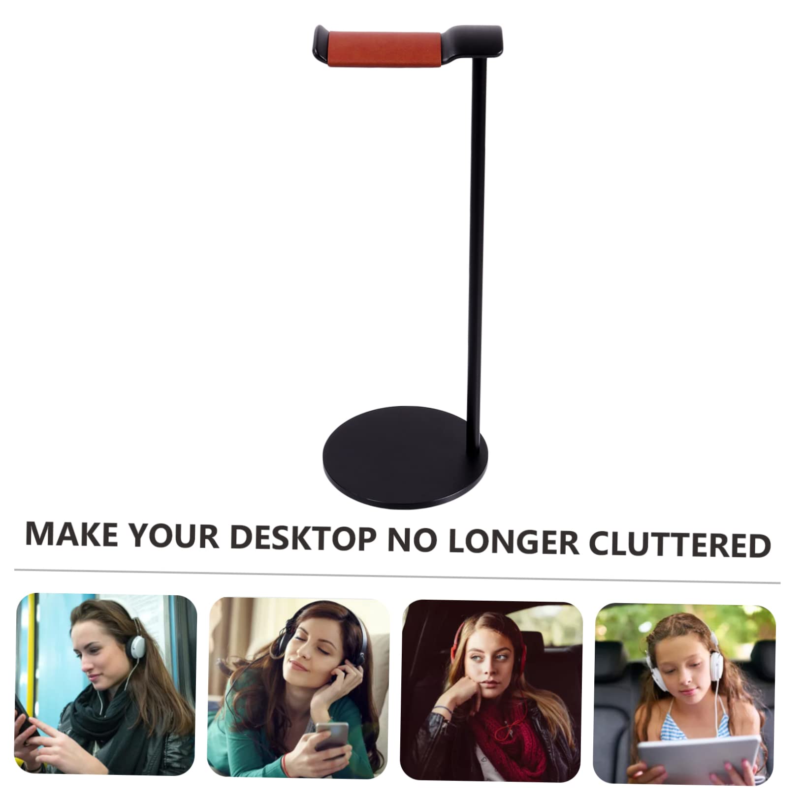 DOITOOL 3-Pack Aluminum Alloy Headphone Hanger Holder - Space Saving Desktop Headset Stand for Gaming, Office & Home Organization (Black)