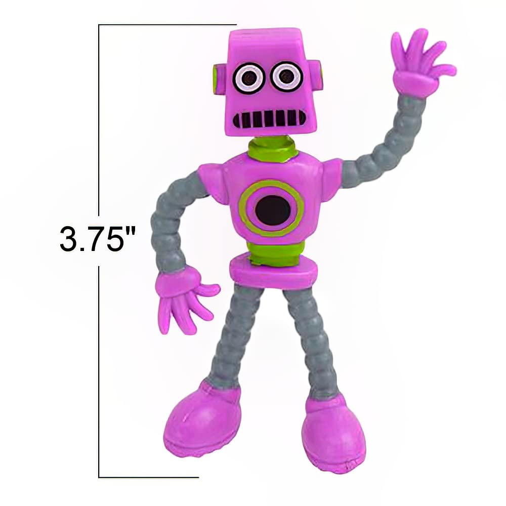 ArtCreativity 12-Piece Bendable Robot Figures - Flexible Action Figures for Kids & Adults, Easter Basket Stuffers, Birthday Party Favors, Stress Relief Fidget Toys, Sensory Toys for Autism - Perfect for Playtime, Gift Giving & Classroom Rewards