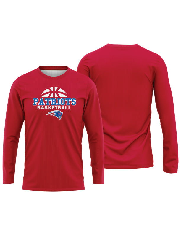 Pinellas Patriots DTF Men's Polyester Long Sleeve T-Shirt - Comfortable & Durable Casual Wear for Everyday Use, Sports & Outdoor Activities