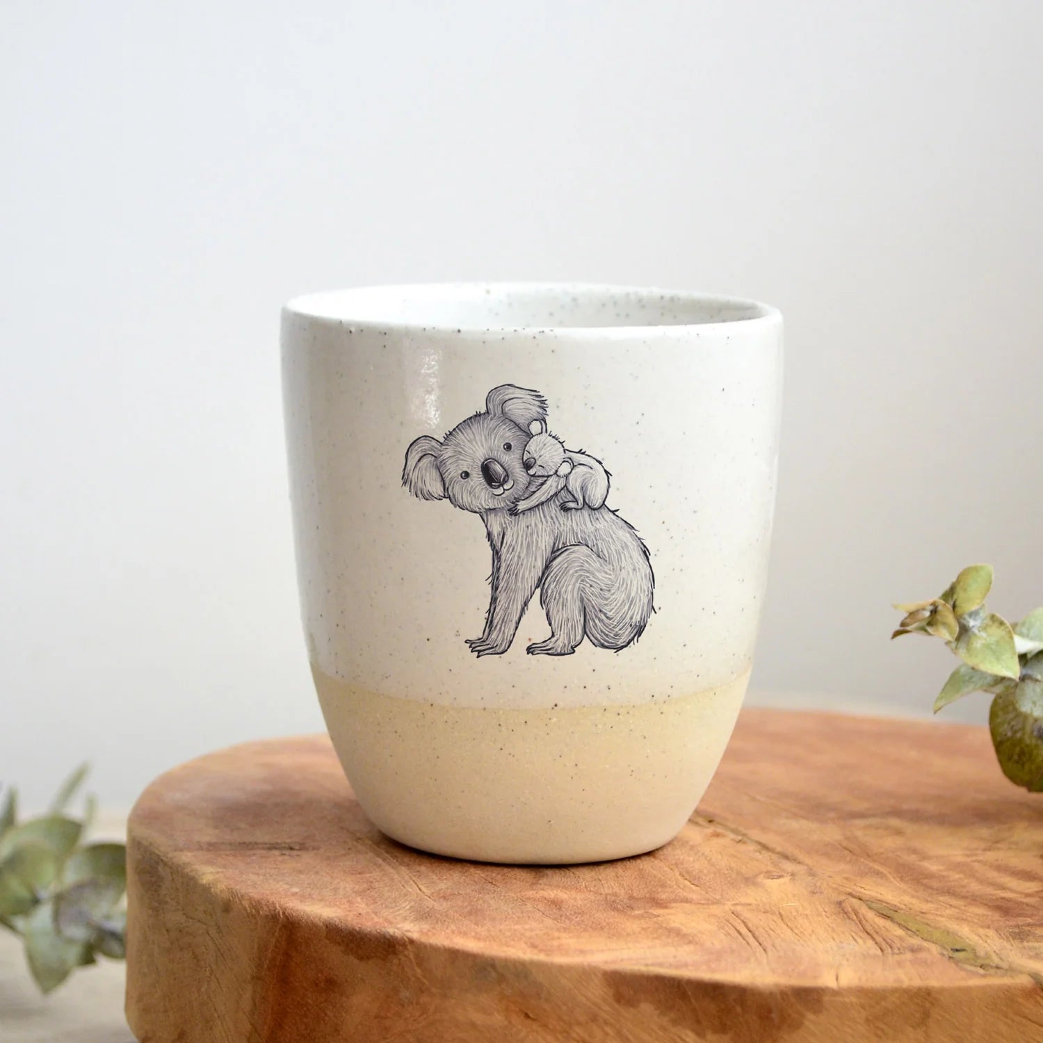 Kim Wallace 12oz Ceramic Mug - Handcrafted by Artist Renee Treml | Perfect for Coffee, Tea & Hot Chocolate at Home or Office