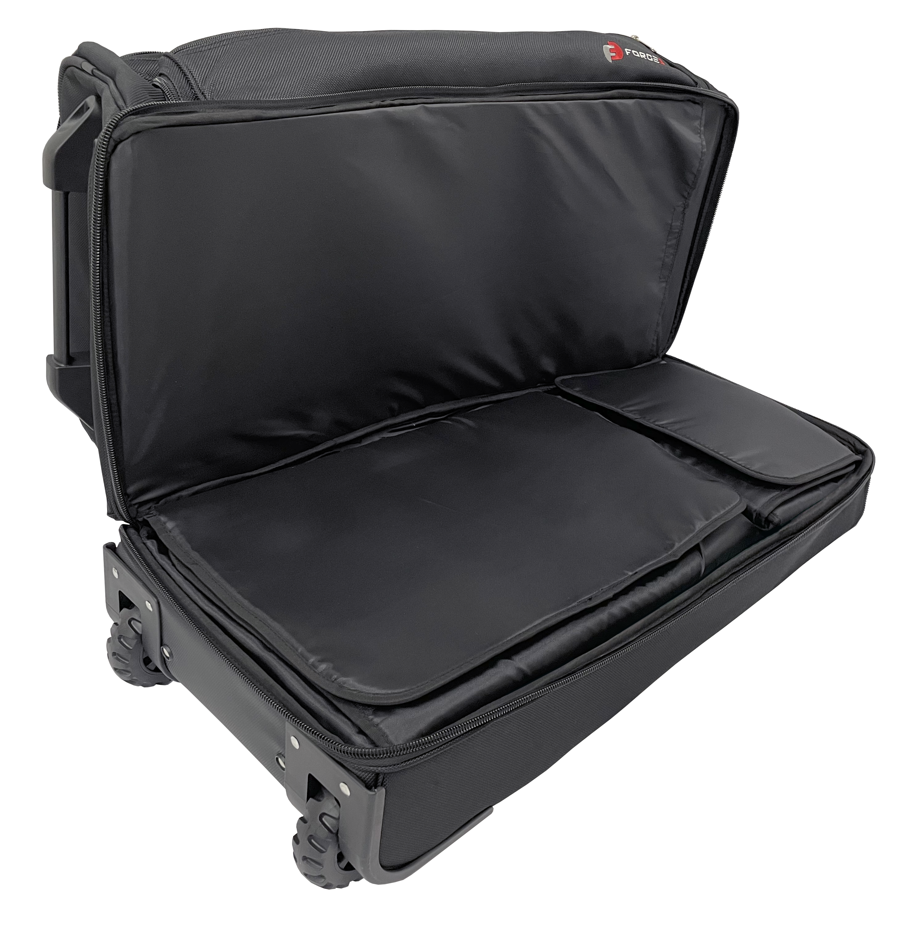 FORCE3 Ultimate Rolling Equipment Bag - Durable Heavy-Duty Sports Gear Storage with Wheels for Baseball, Football, Gym & Travel - Perfect for Athletes, Coaches and Team Equipment Transport