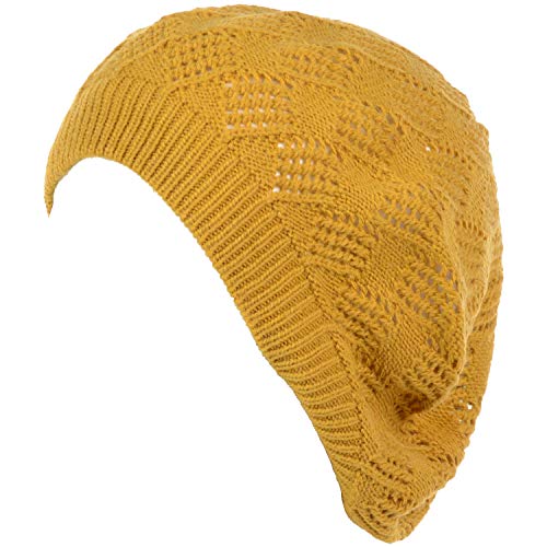 Mesh Diamond Knit-mustard