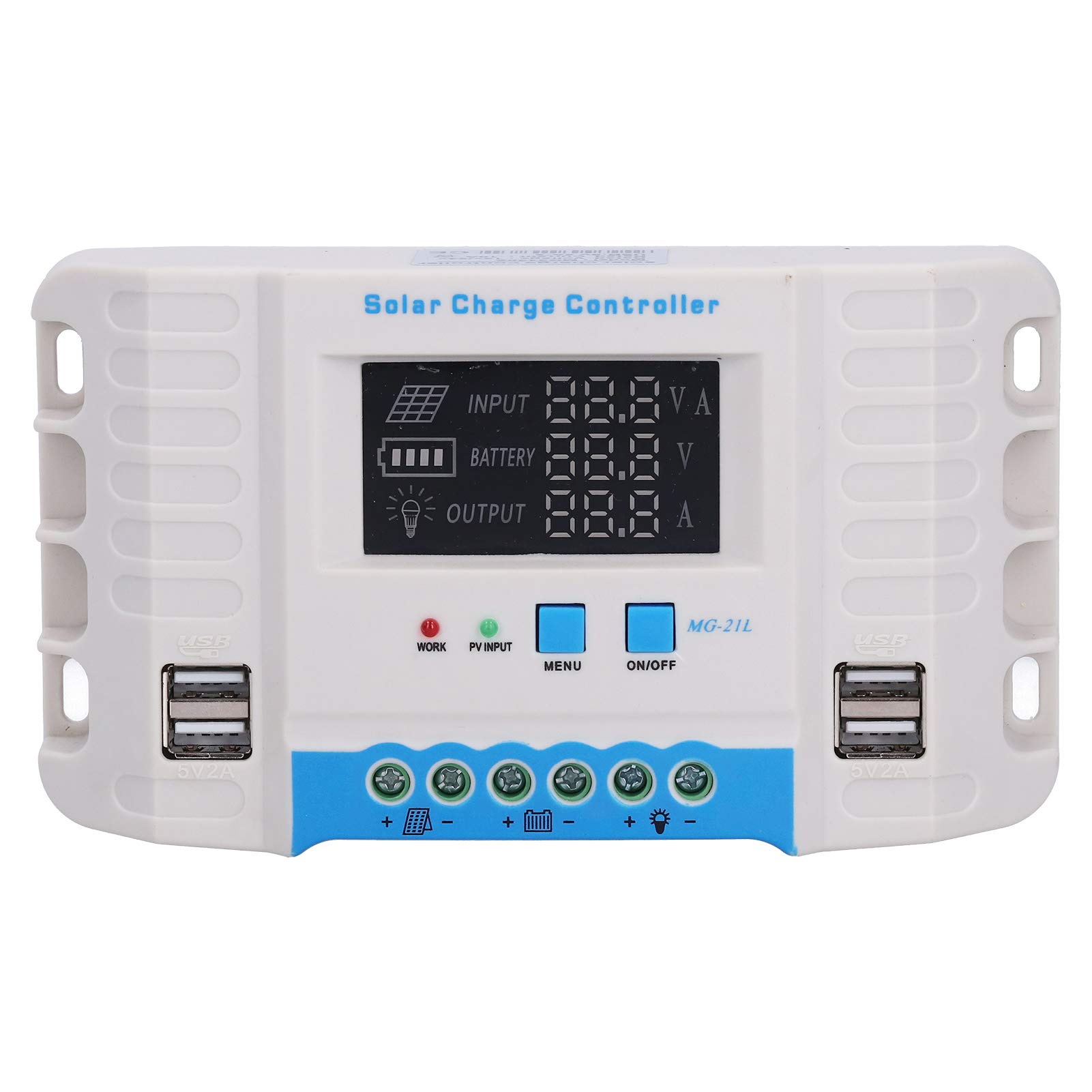 PWM Solar Charge Controller - Safe & Stable ABS Material, High Efficiency for Home & Repair Shop | Solar Panel Battery Regulator for Off-Grid Power Systems