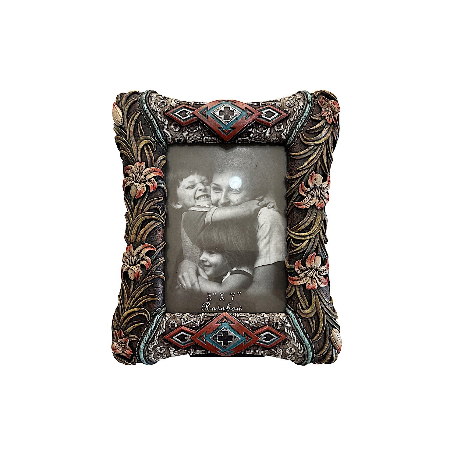 Elegant Western Floral Picture Frame - Vintage Style Wall Decor for Home, Office & Gifts | Perfect for Living Room, Bedroom & Wedding Decorations