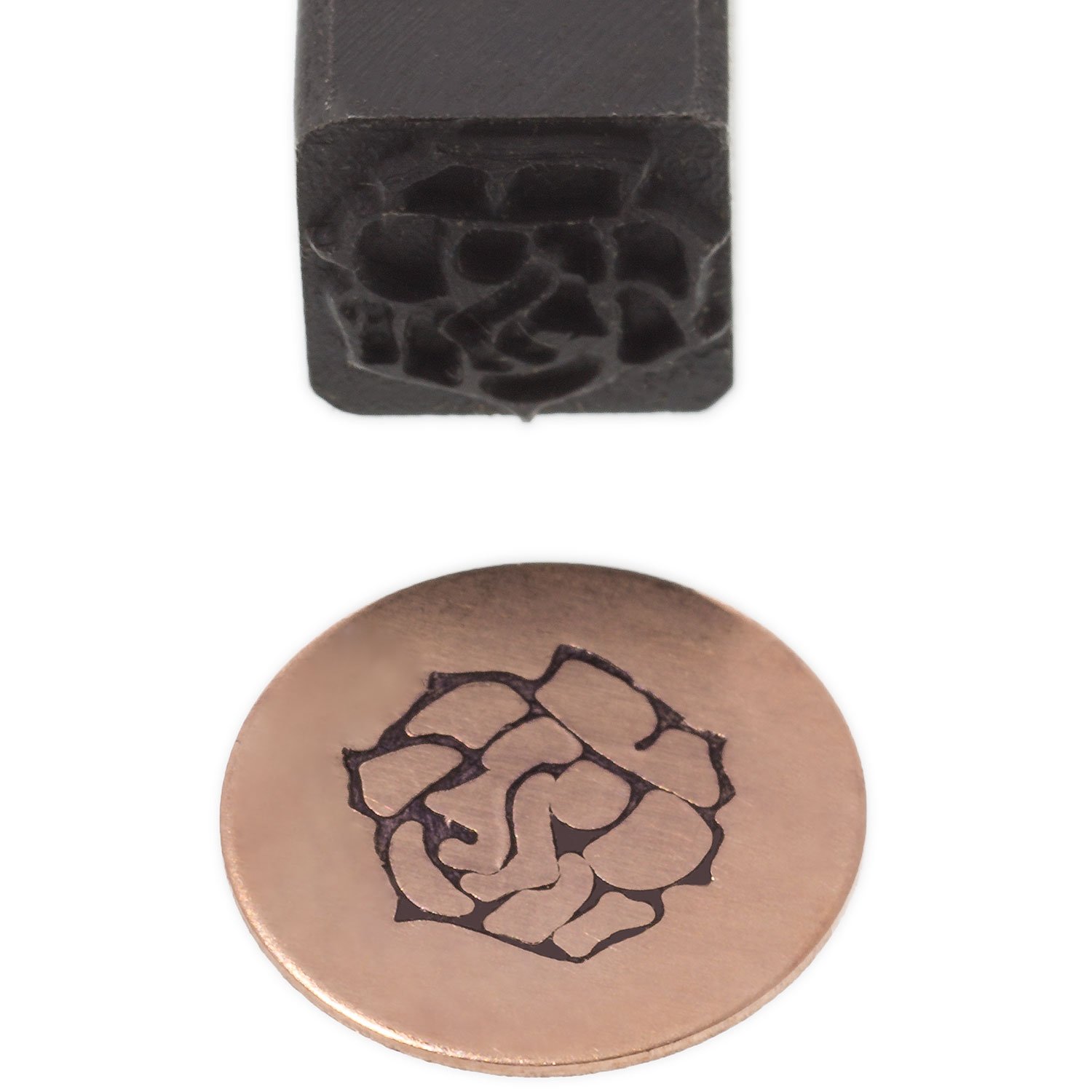 Elite Jumbo Design Stamp - 10mm Rose Gold Rubber Stamp for Scrapbooking, Card Making & DIY Crafts | PUN-225.03 | Perfect for Wedding Invitations, Gift Wrapping & Journaling