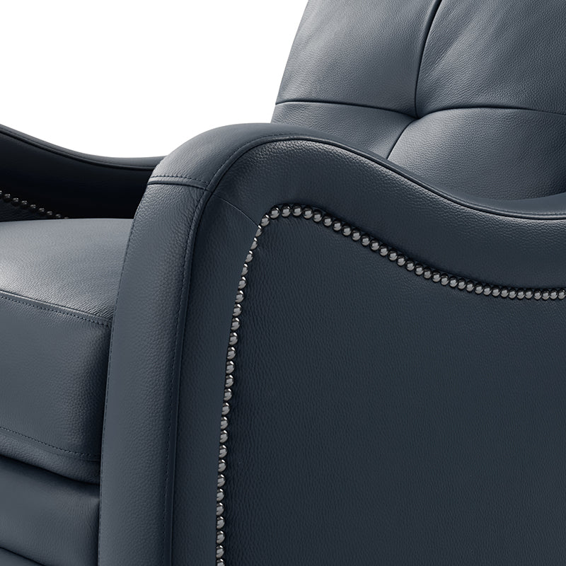 Amelia Genuine Leather Swivel Rocker Recliner Chair - Comfortable Living Room Furniture for Relaxing, Reading & Watching TV