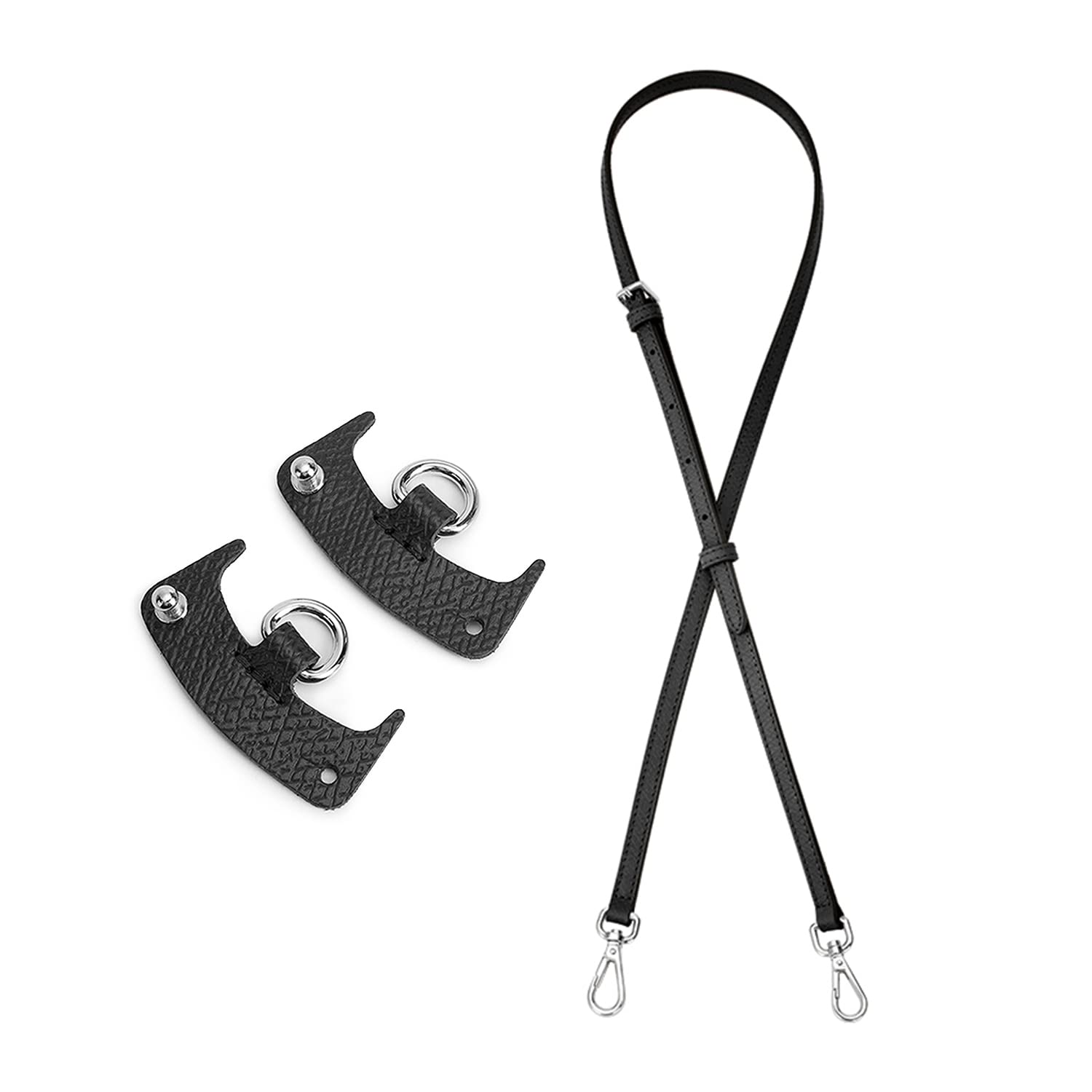 Chispee Adjustable Multicolor Bag Strap Set - Durable Shoulder Strap for Handbag Transformation & Modification (Black) - Perfect for Crossbody Bags, Totes & Purse Accessories
