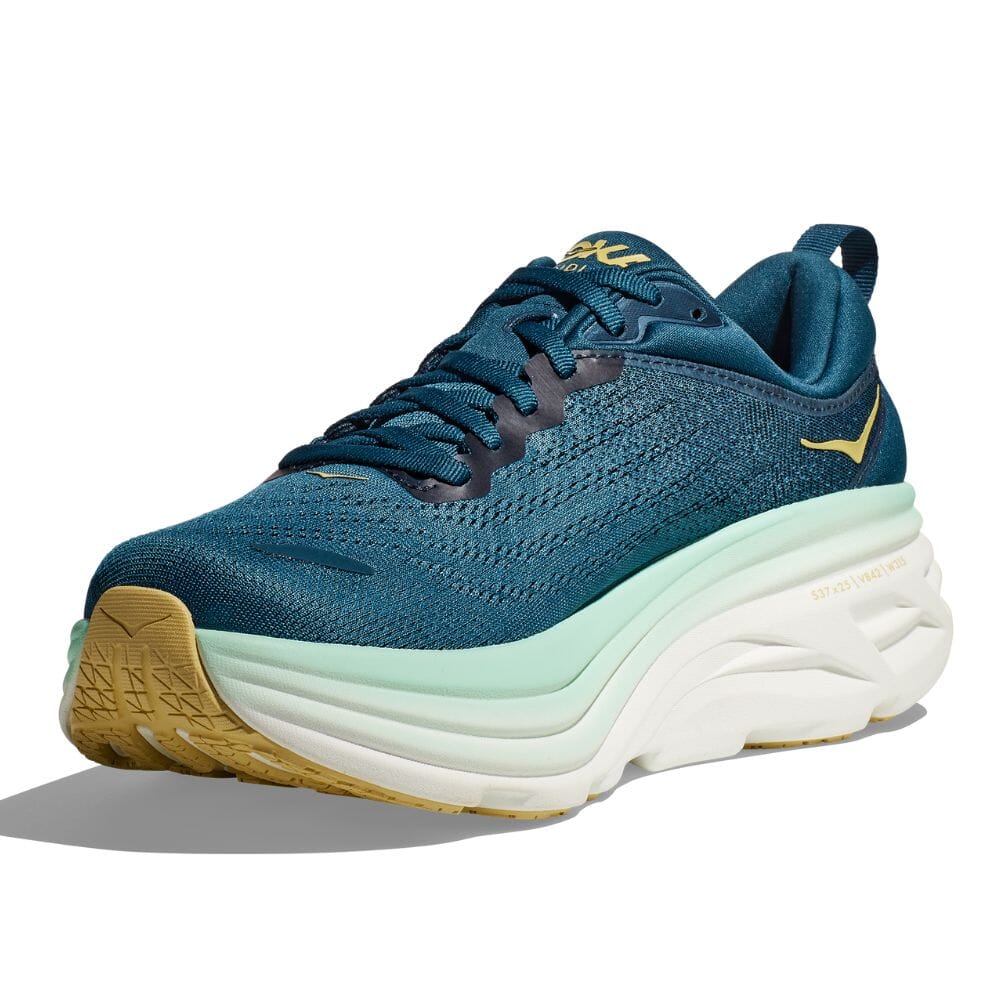 Hoka Men's Bondi 8 Running Shoes - Lightweight Cushioned Sneakers for Marathon, Jogging & Walking - Breathable Mesh Upper with Maximum Support & Comfort