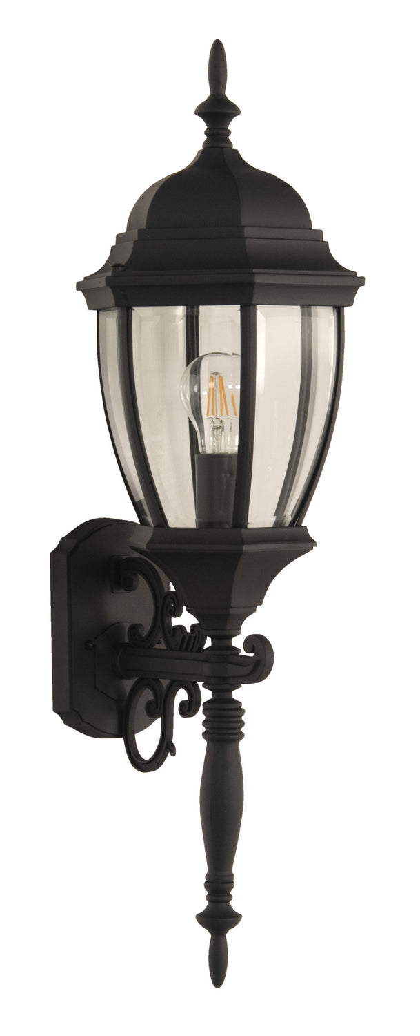 Textured Black Bent Glass Cast Single Light Wall Sconce - Perfect for Bedroom, Hallway, and Entryway Lighting