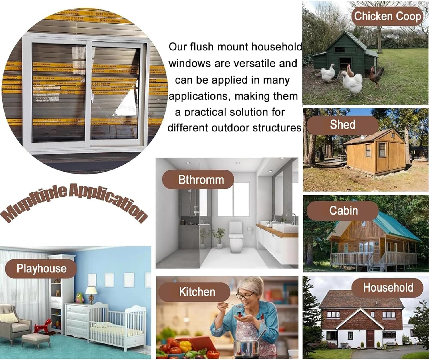 Insulated Tempered Glass Basement Window - 20 to 50 Inch Wide Horizontal Sliding (32x14in/80x35cm) for Sheds, Cabins, Homes & Garages - Energy Efficient & Weatherproof for Year-Round Comfort