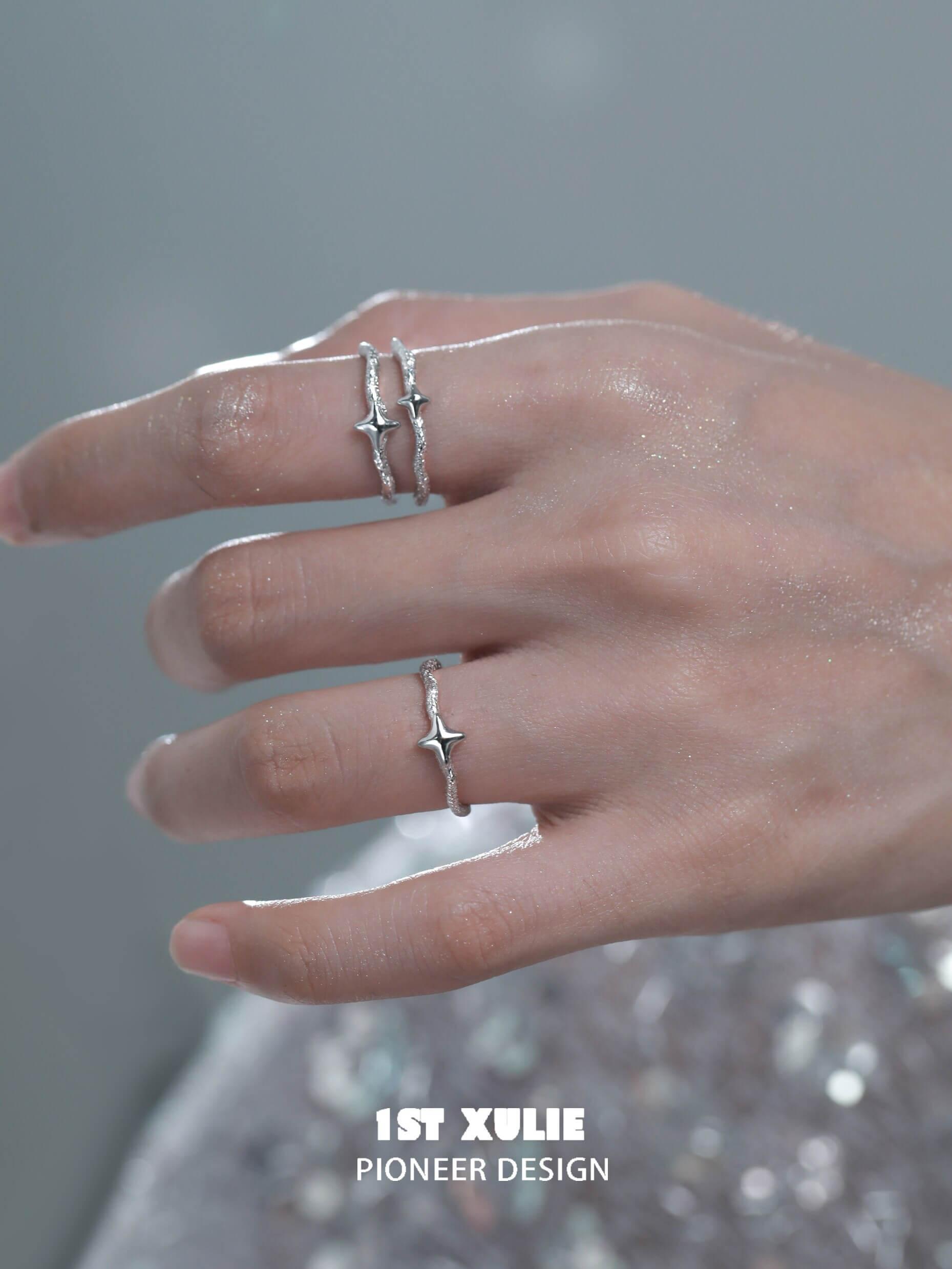 Silver Angel S925 Sterling Silver AB Rings™ – Elegant Stackable Rings for Women, Perfect for Everyday Wear, Gifts & Special Occasions