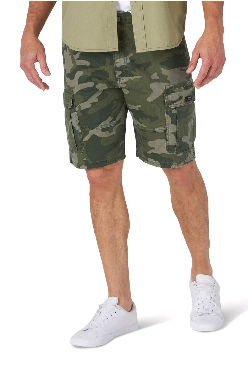 Wrangler Men's Camo Relaxed Fit Stretch Cargo Shorts - 42 Inch Waist | Comfortable Outdoor & Casual Wear for Hiking, Fishing & Everyday Use