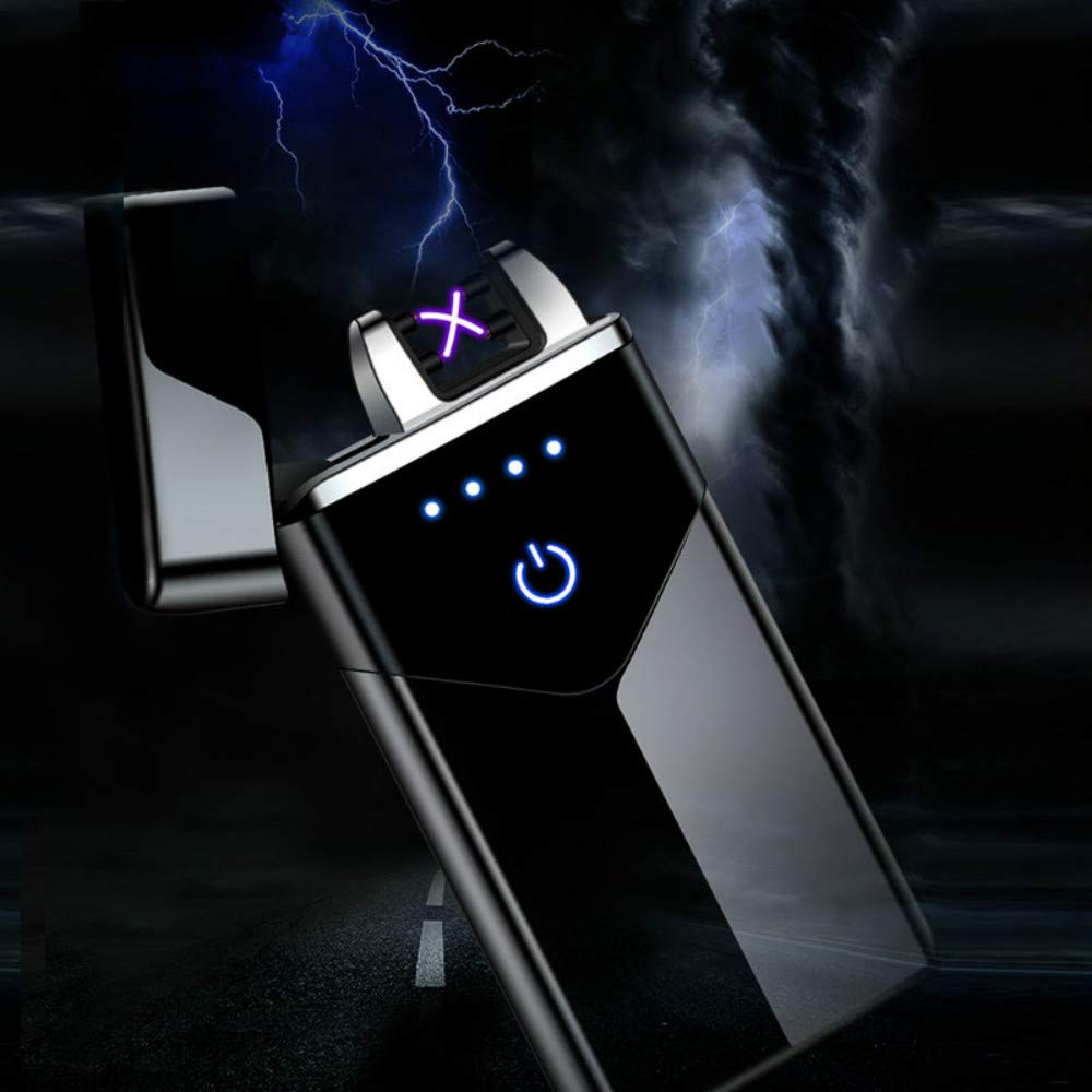 USB Plasma Arc Lighter - Windproof & Touch Fire for Camping & Outdoors