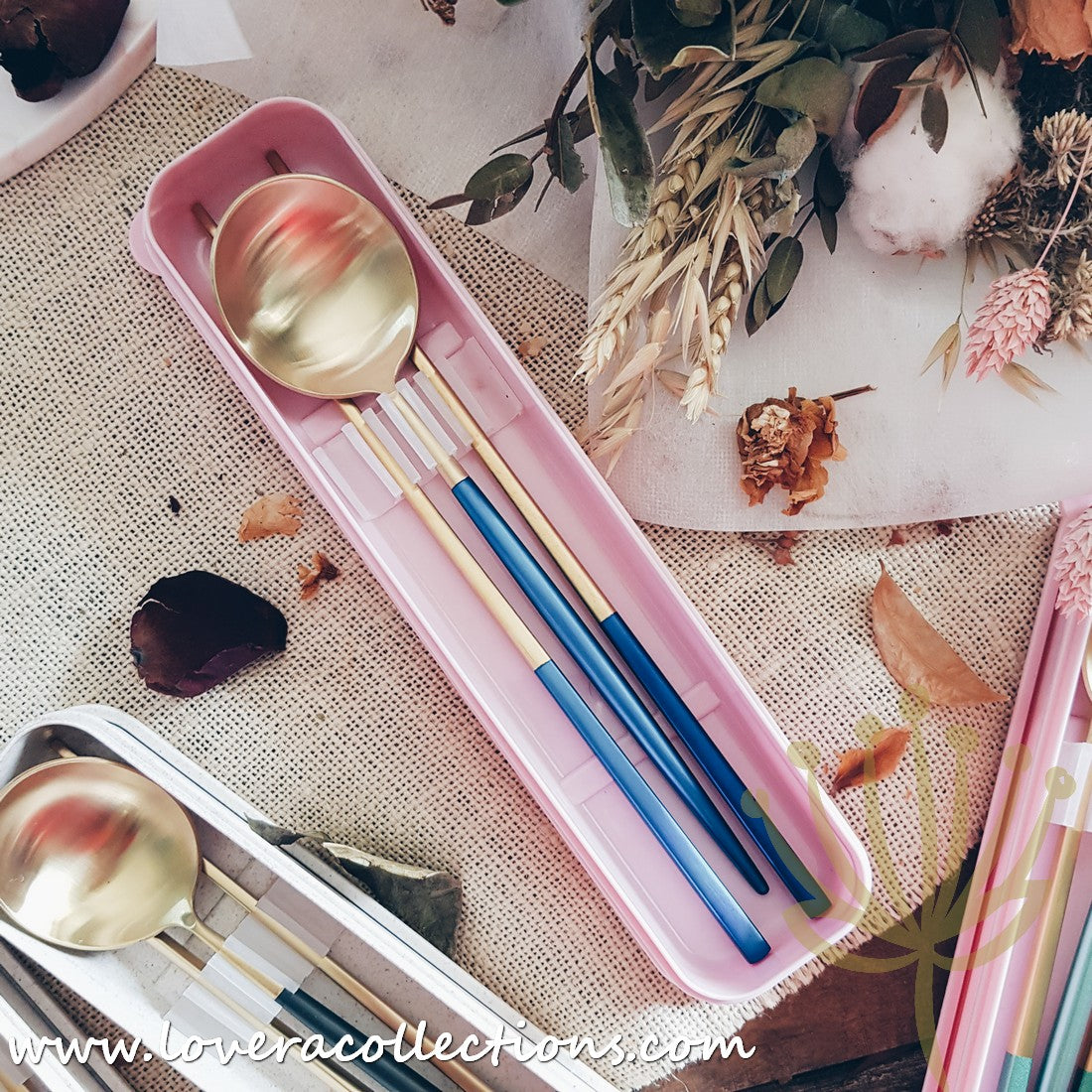 Premium 3-Piece Stainless Steel Cutlery Set - Gold Colorful Handles, SS304 Eco-Friendly Utensils with Gift Box - Perfect for Dining, Camping & Sustainable Living