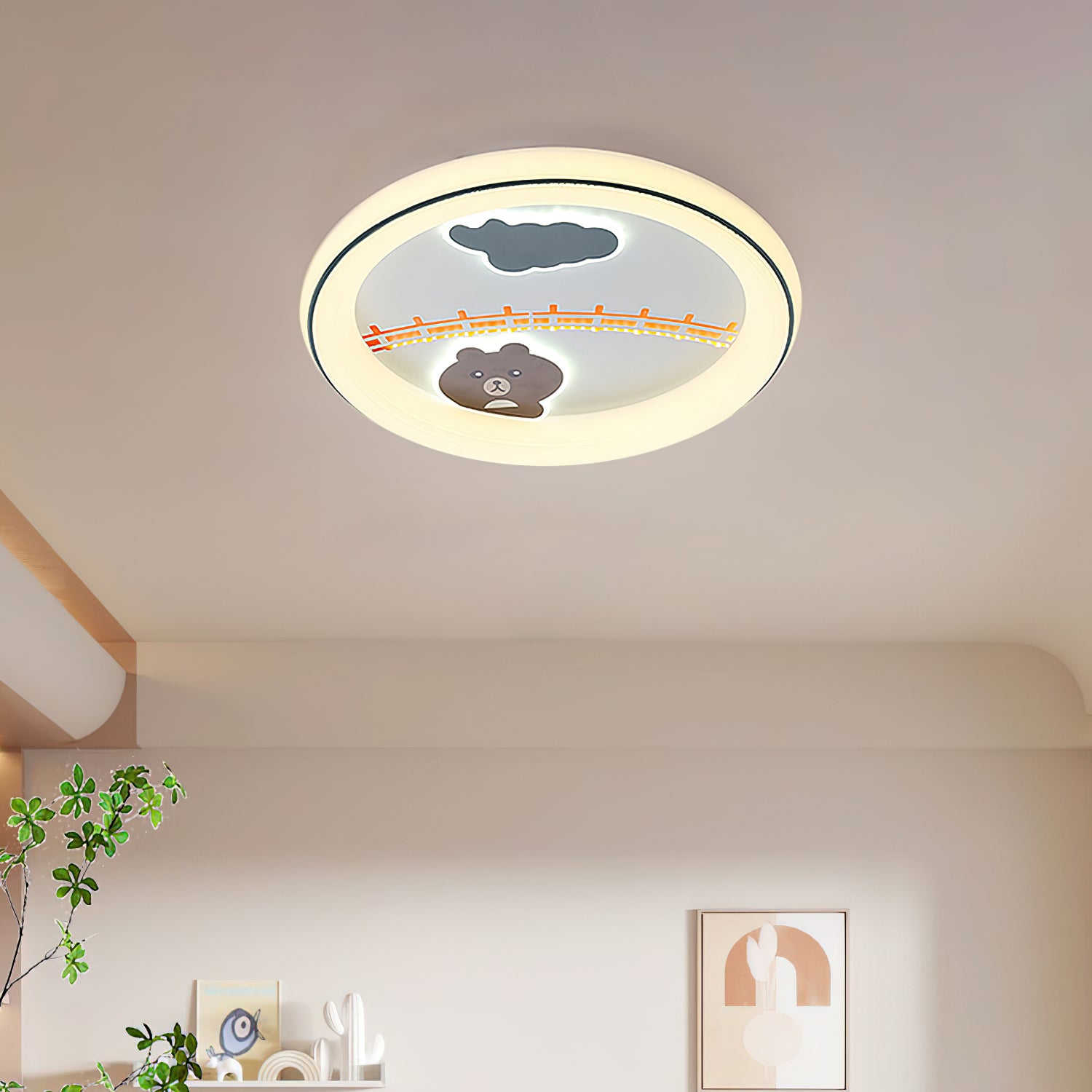 Adorable Cartoon Ceiling Light - Kids Room Decor, Nursery Lighting, Playroom Fixture - Perfect for Bedrooms, Children's Spaces & Themed Rooms