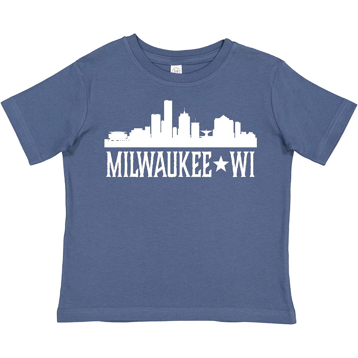 Inktastic Milwaukee Wisconsin Skyline WI Cities Toddler T-Shirt - Cute WI State Skyline Graphic Tee for Boys & Girls - Perfect for Playdates, Daycare & Family Outings