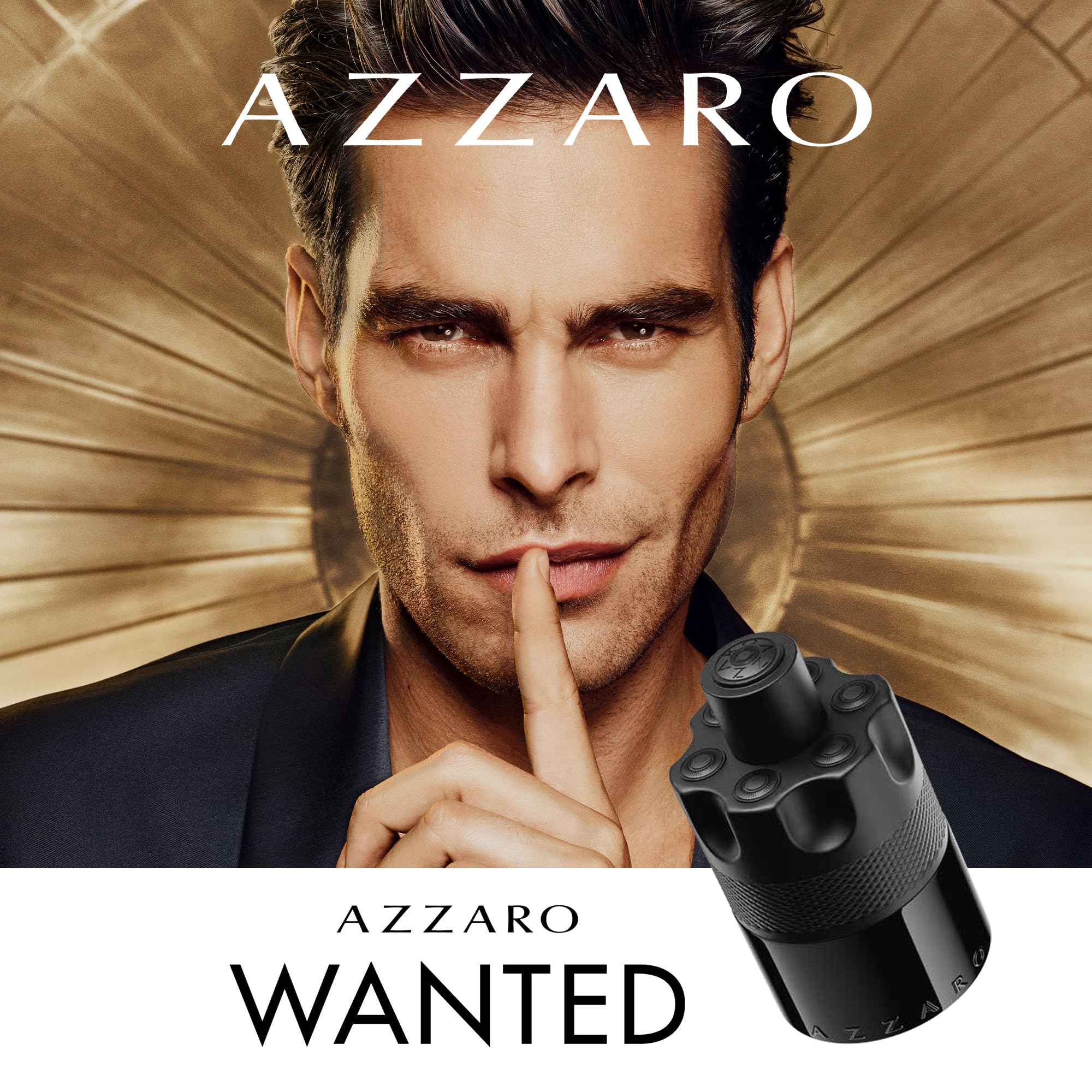 Azzaro The Most Wanted Eau de Parfum Intense for Men - 3-Piece Cologne Gift Set (100ml Full Size + 10ml Travel Spray + 77g Deodorant Stick) - Seductive Fragrance for Date Night, Special Occasions & Gifts