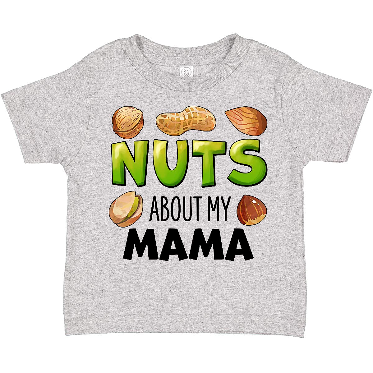 Inktastic 'Nuts About My Mama' Peanut Almond Pistachio Toddler T-Shirt - Cute Casual Outfit for Mother's Day & Family Photos