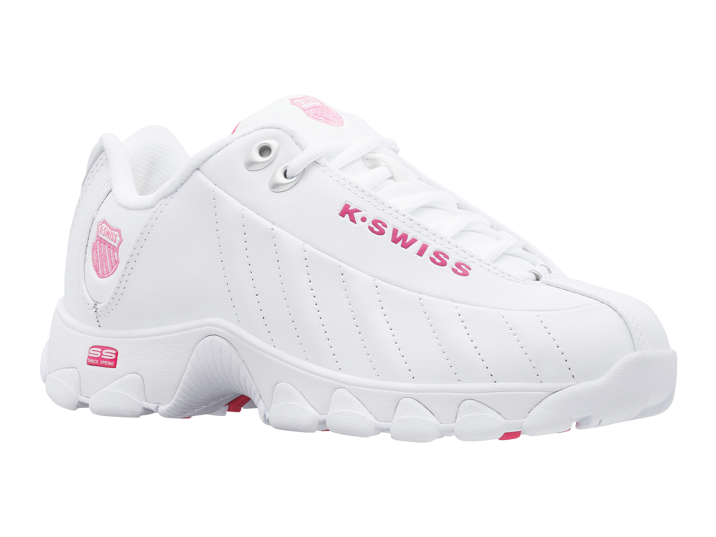 ST329 CMF Running Shoes for Women - White/Shock Pink | Lightweight Athletic Sneakers for Jogging, Gym Workouts & Casual Wear