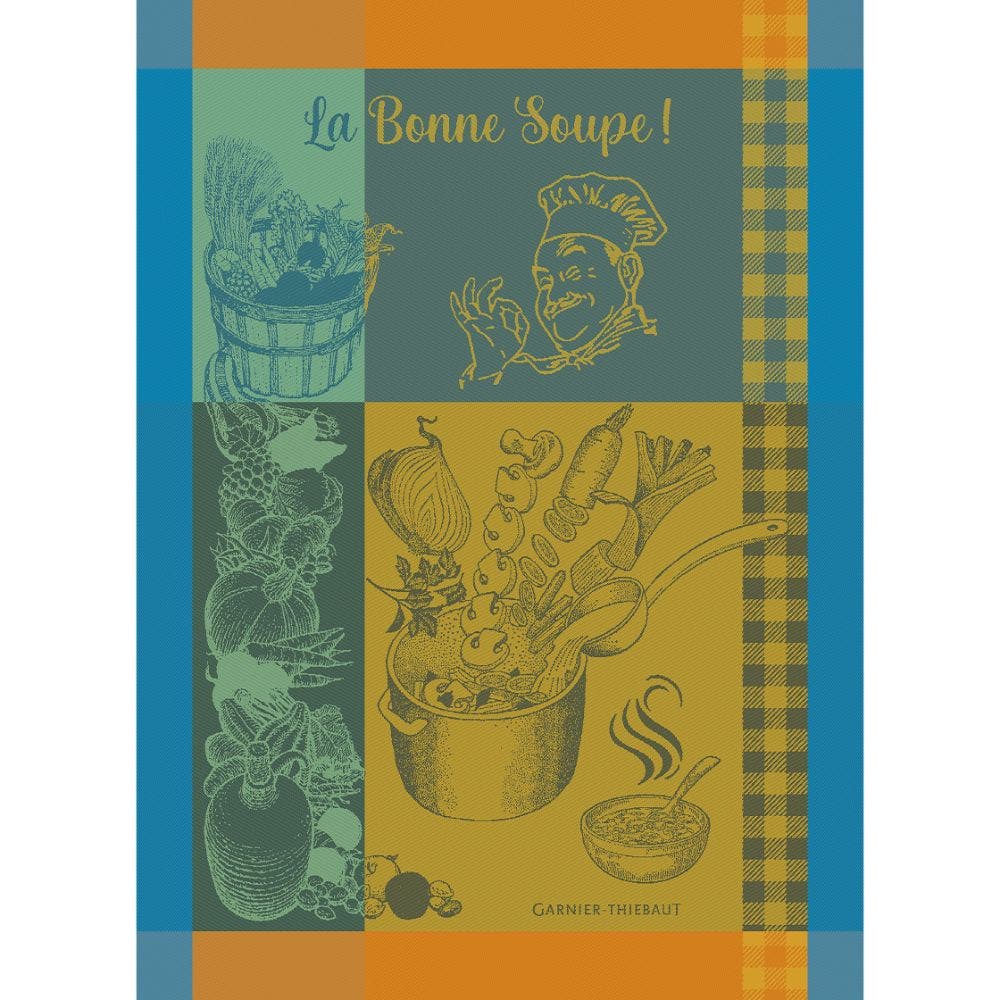 Organic Turmeric Jacquard Kitchen Towels - Absorbent & Eco-Friendly Dish Cloths for Cooking, Cleaning & Decor - Perfect for French Country Style Kitchens
