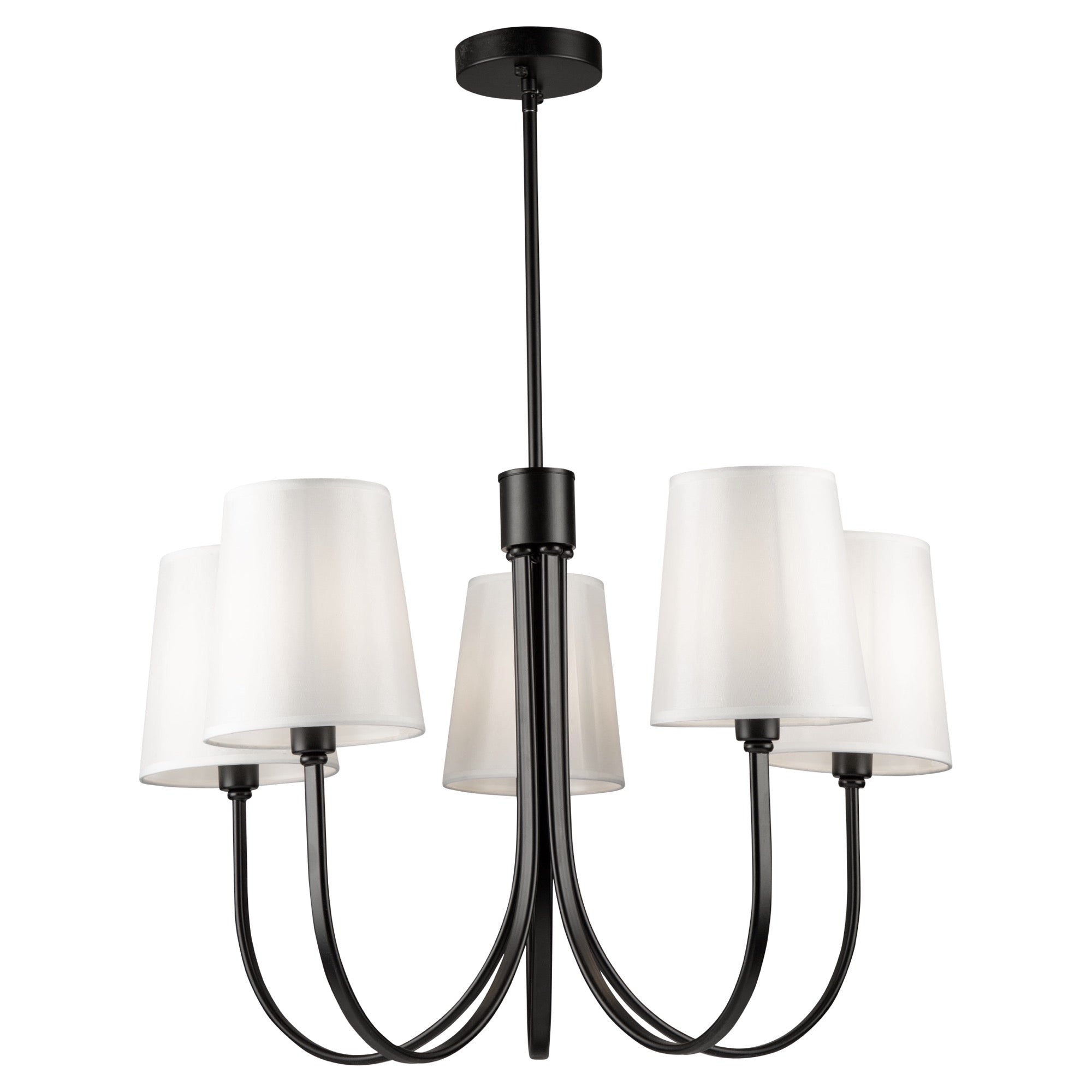 Rhythm 5-Light Modern Chandelier - Elegant Crystal Ceiling Light Fixture for Dining Room, Living Room & Bedroom