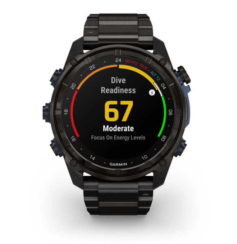 Garmin Descent™ Mk3i 51mm Carbon Grey DLC Titanium Dive Watch with Descent T2 Transceiver - Professional Scuba Diving & Freediving Computer for Underwater Adventures