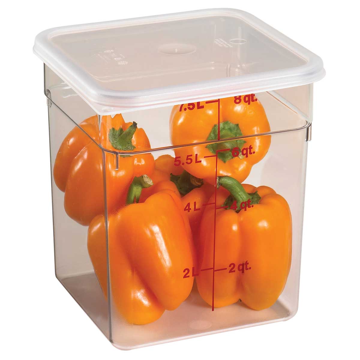 Cambro SFC6SCPP190 Camwear CamSquares Seal Cover - Translucent Food Storage Container Lid for 6 & 8 qt. - Perfect for Restaurants, Catering & Meal Prep