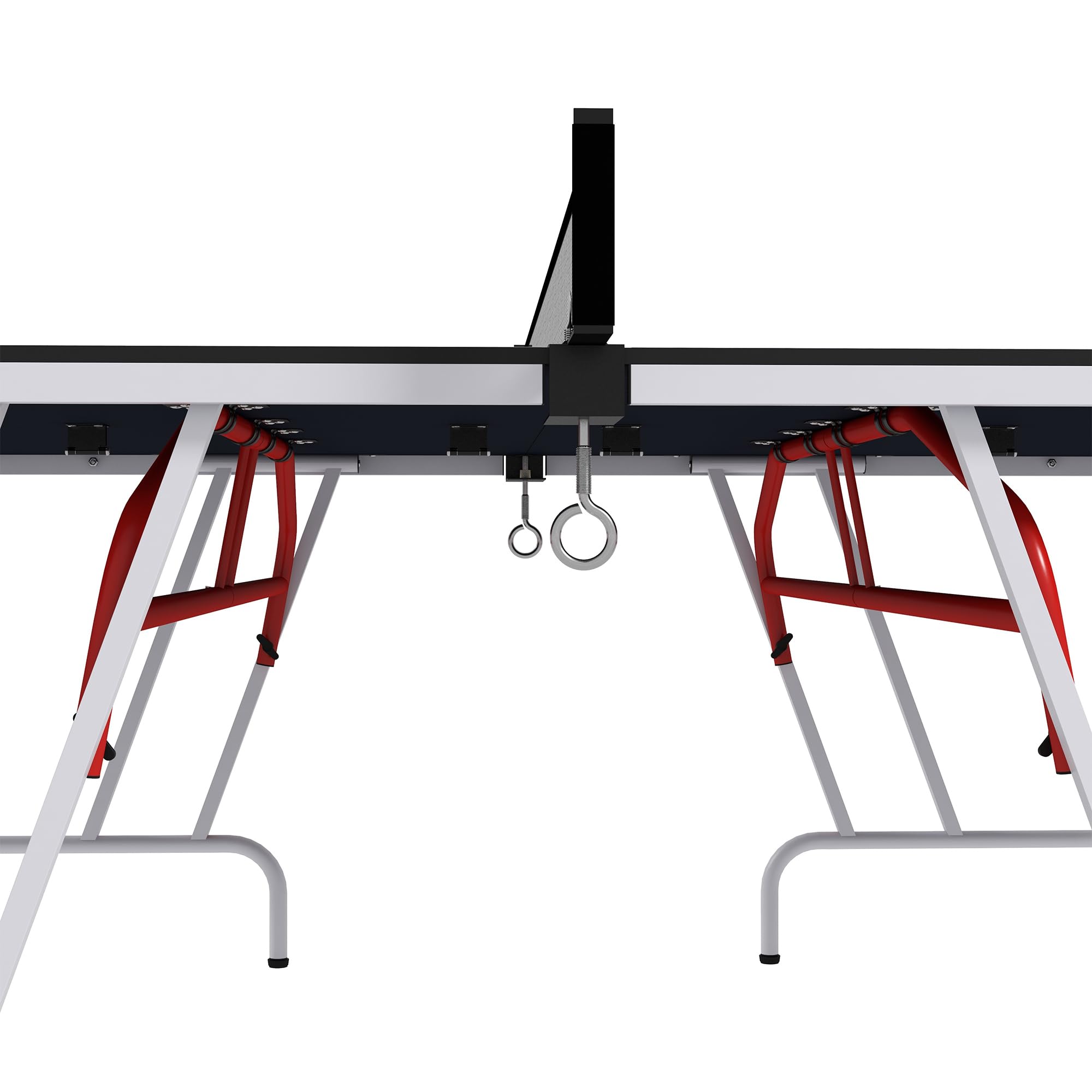 Soozier Full Size Folding Ping Pong Table - Portable Quarter-Fold MDF Table Tennis Set with Net, Paddles & Balls in Charcoal Gray | Indoor & Outdoor Game Room, Basement, Backyard Fun for Family & Friends