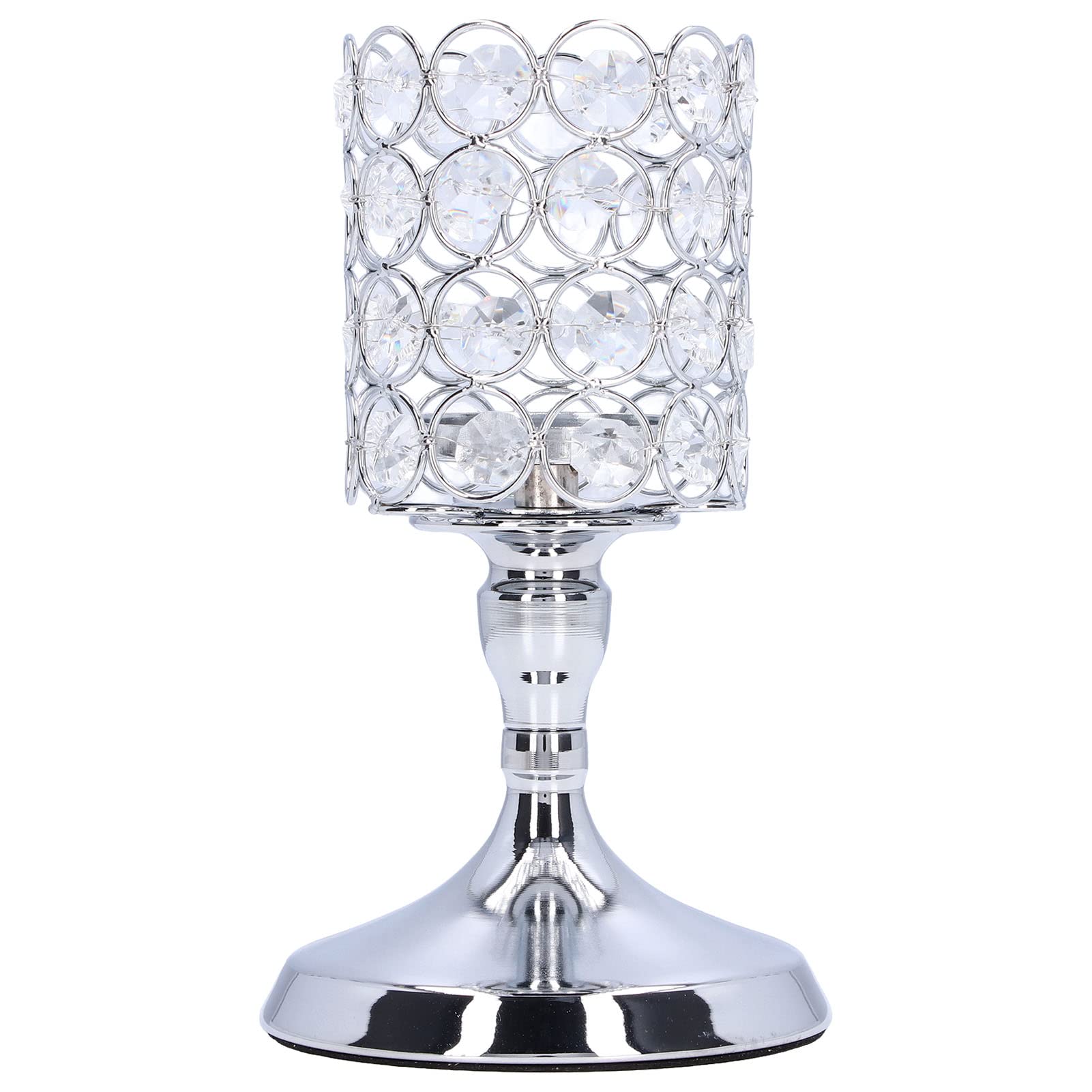 Elegant Crystal Tealight Candle Holder - Electroplated Carved Design, Durable & Stylish for Home Decor, Wedding Centerpieces, Romantic Dinners & Spa Relaxation