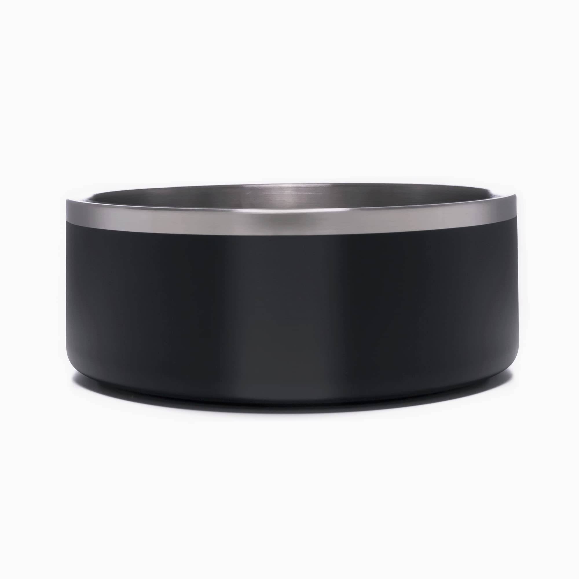 4Knines Stainless Steel Non-Slip Dog Bowl - Durable Pet Food & Water Dish for Large & Small Dogs (Black) - Perfect for Indoor & Outdoor Feeding, Travel, and Training