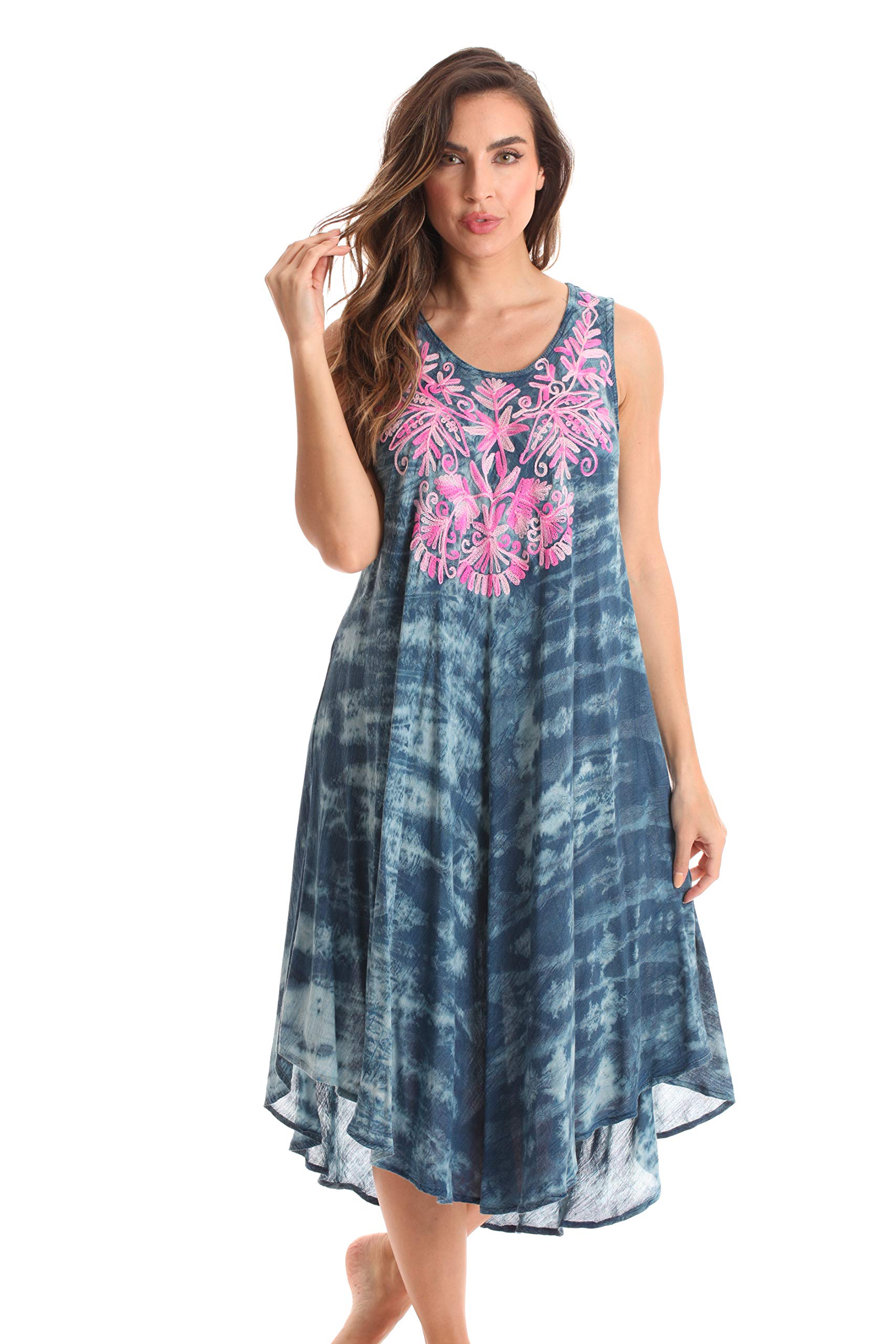 Tie Dye Summer Dress - Beach Cover Up for Women