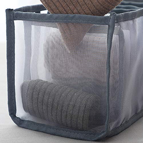 BADASS SHARKS 11-Grid Foldable Drawer Organizer Set of 3 - Socks & Underwear Storage Box, Bra Organizer for Dormitory, Closet & Home Organization | Perfect for College Students, Travel & Small Space Storage
