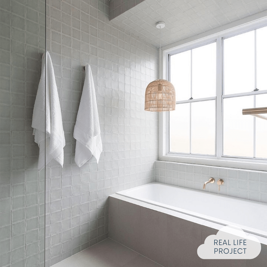 Newport Matte Sage Small Square Tile - Premium Ceramic Wall & Floor Tile for Bathroom, Kitchen, and Backsplash - Waterproof & Easy to Clean