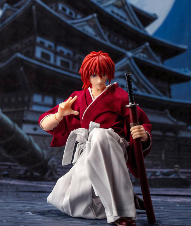 Dasin Models 6 Inch Rurouni Kenshin Himura Kenshin Samurai X Red Version Action Figure - Anime Collectible for Display & Gift Giving | Perfect for Anime Fans, Home Decor, and Office Display