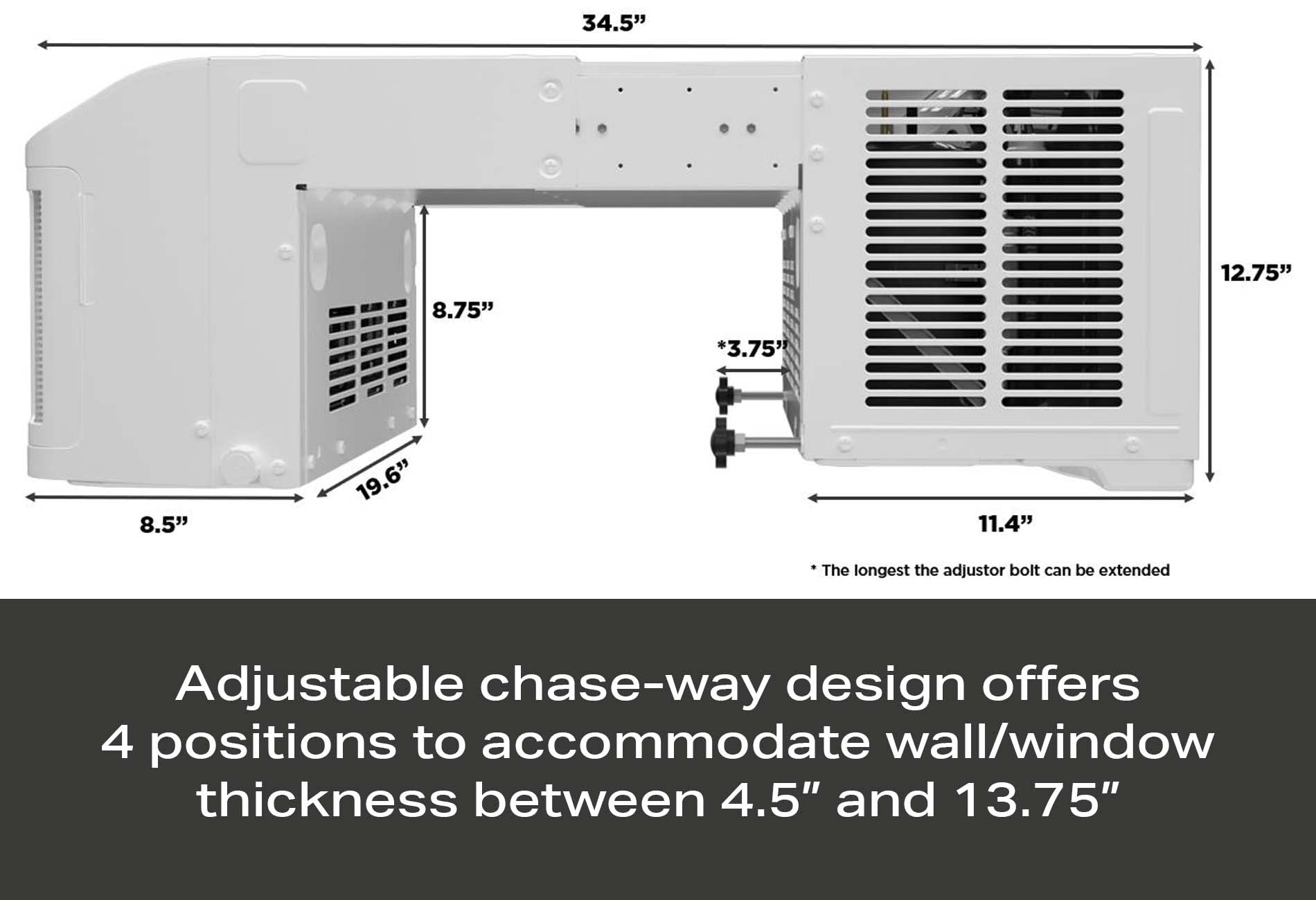 GE PROFILE AHTT08BC 8300 BTU White Window Air Conditioner - Cool & Quiet Cooling for Bedrooms, Living Rooms & Small Spaces