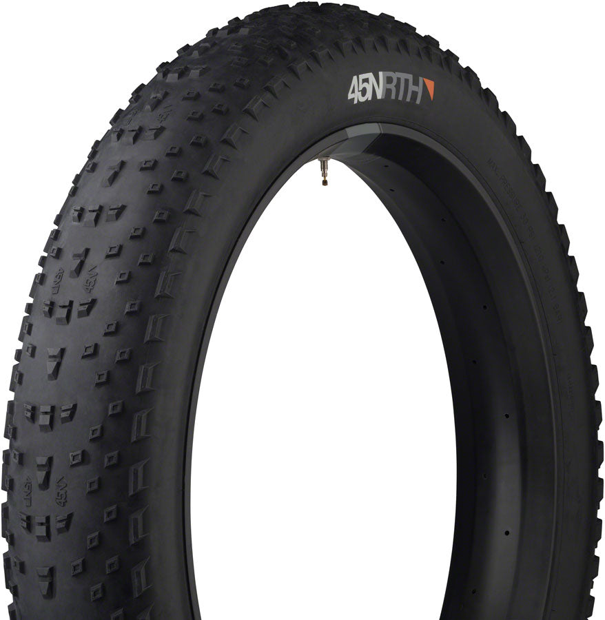 45NRTH Husker Du 26 x 4.8 Fat Bike Tire - 120 TPI Tubeless Folding Black - Winter & Snow Biking, Off-Road Trails, All-Terrain Cycling