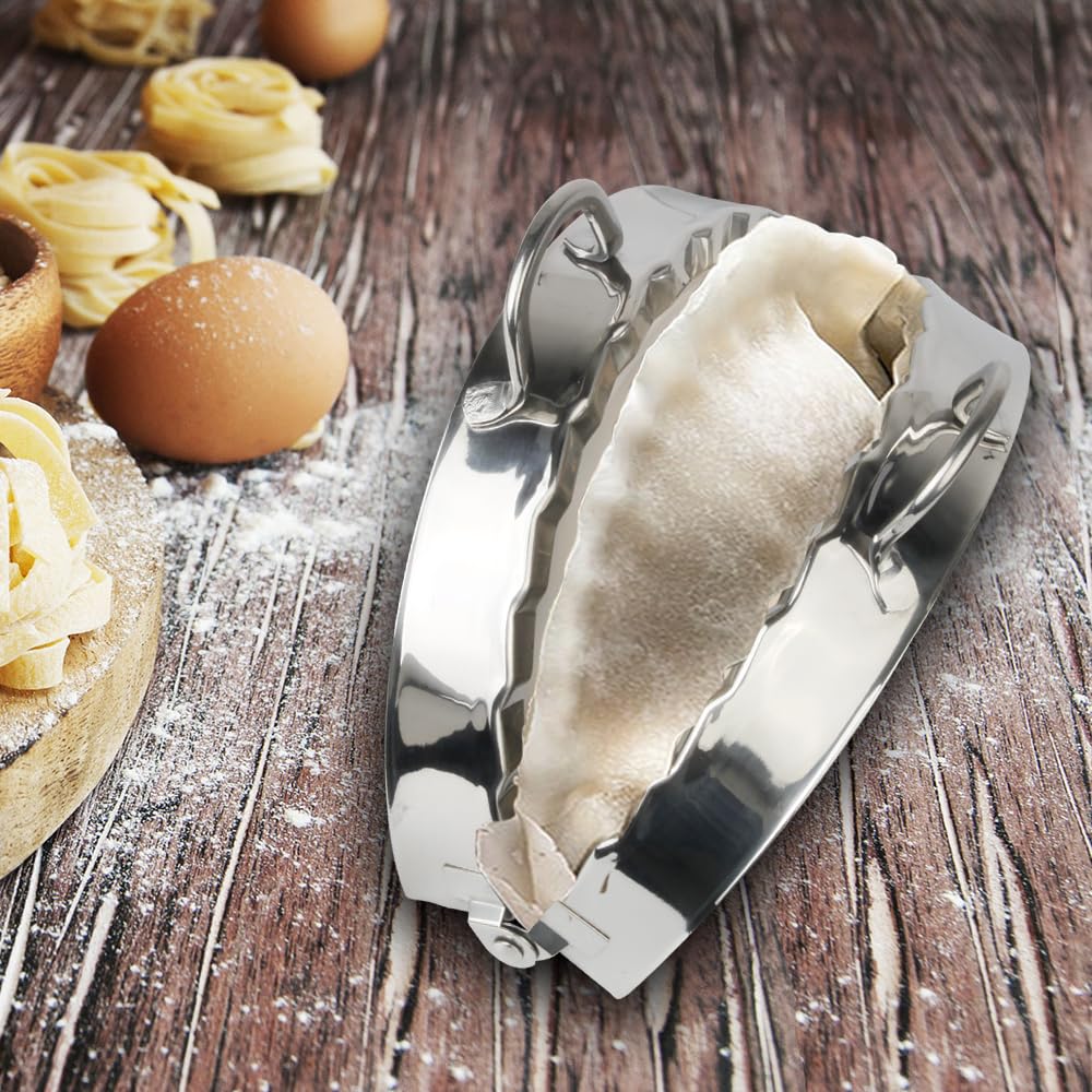 6.4 Inch Large Empanada Maker - Stainless Steel Empanada Press for Meat Pocket Pies - Perfect for Home Cooking, Parties & Latin American Cuisine