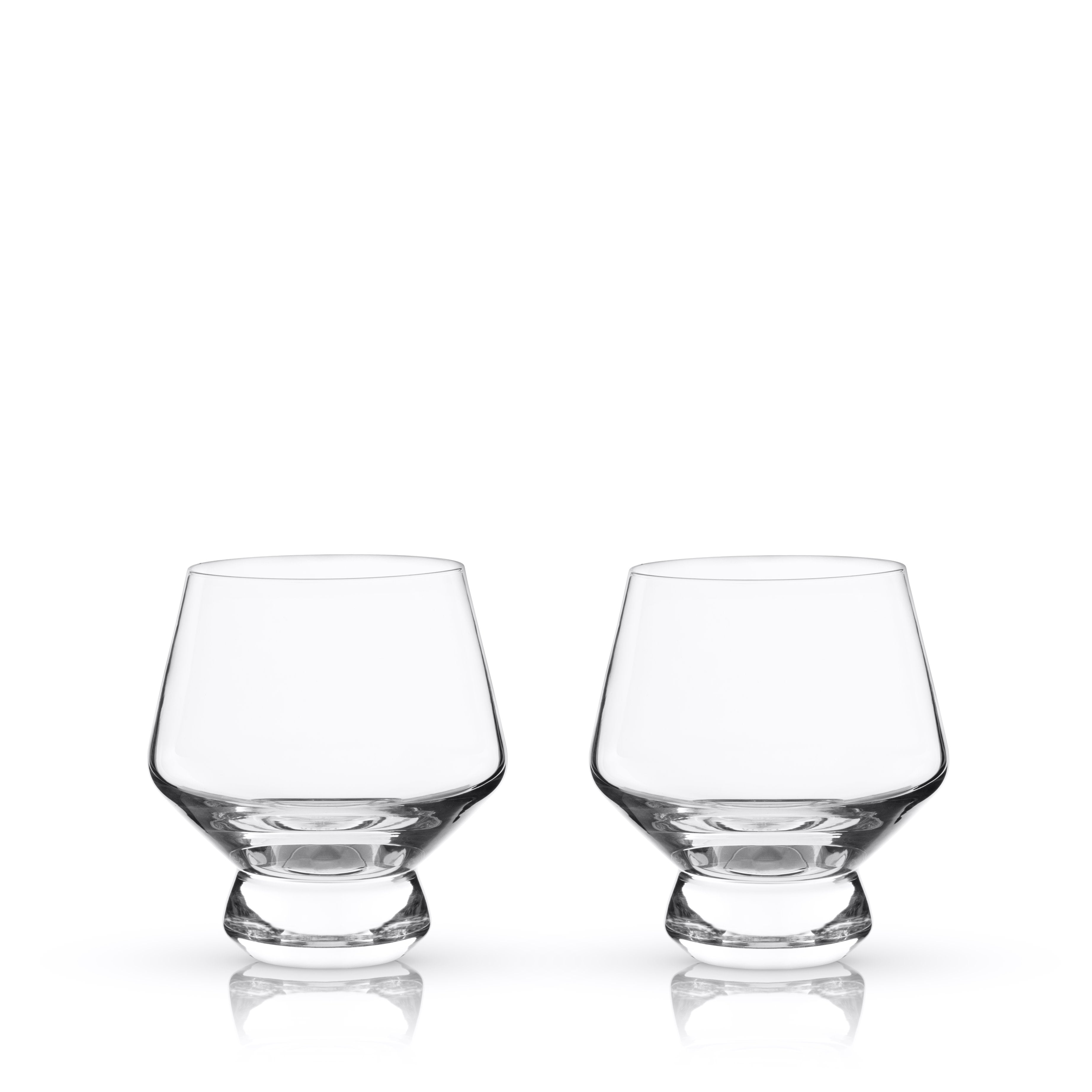 Elegant Raye Footed Crystal Punch Glasses Set of 2 - Perfect for Cocktail Parties, Weddings & Home Decor