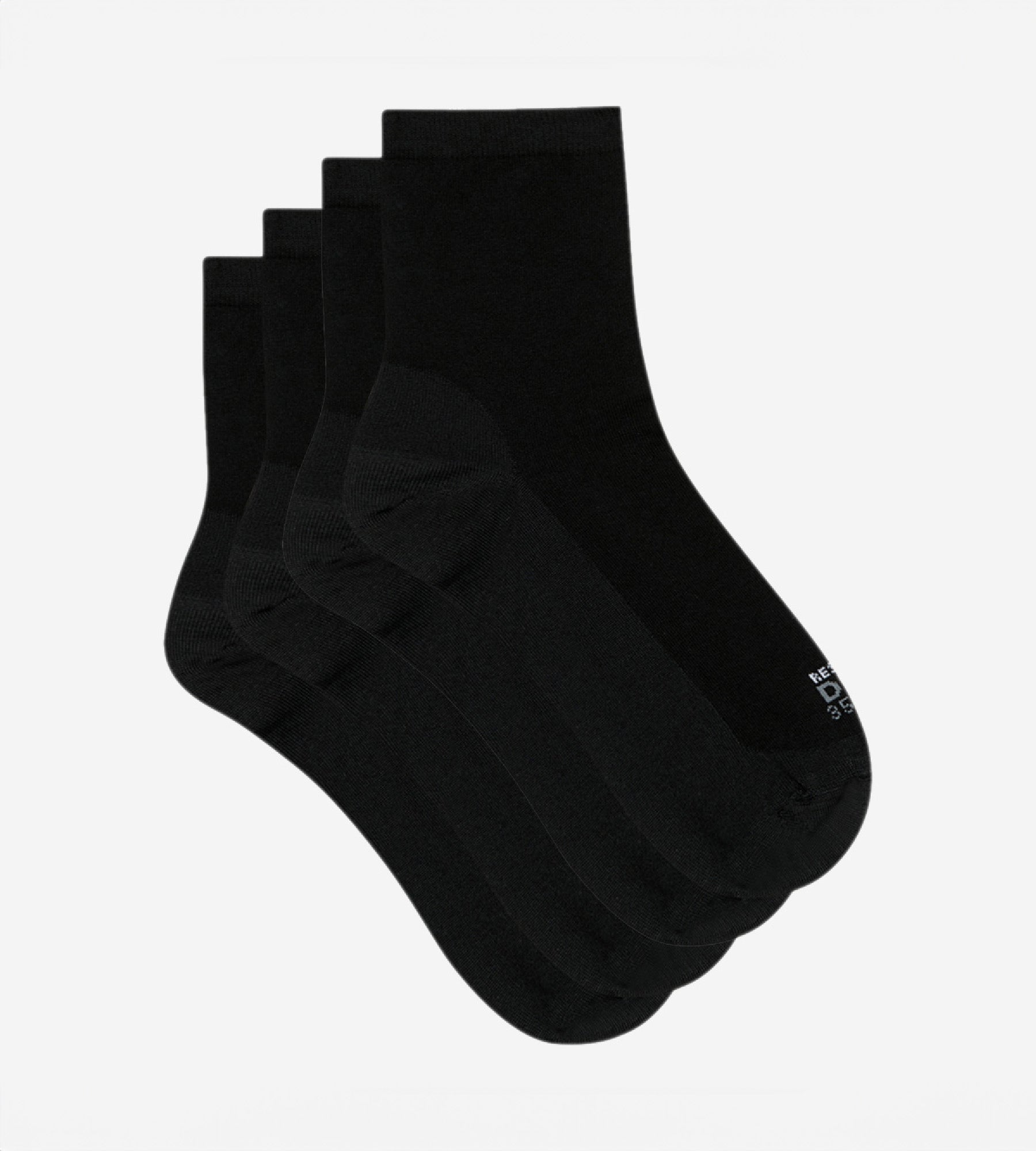 2 Pairs Women's Reinforced Black Socks - Ultra Durable & Comfortable for Everyday Wear, Running, and Hiking