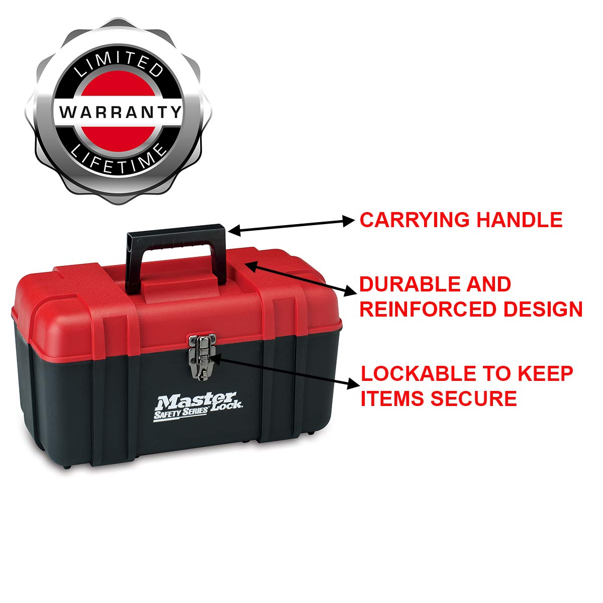 Master Lock 12-Piece Lockout Toolbox Kit for Electrical Safety - Perfect for Industrial Maintenance & Workplace Safety