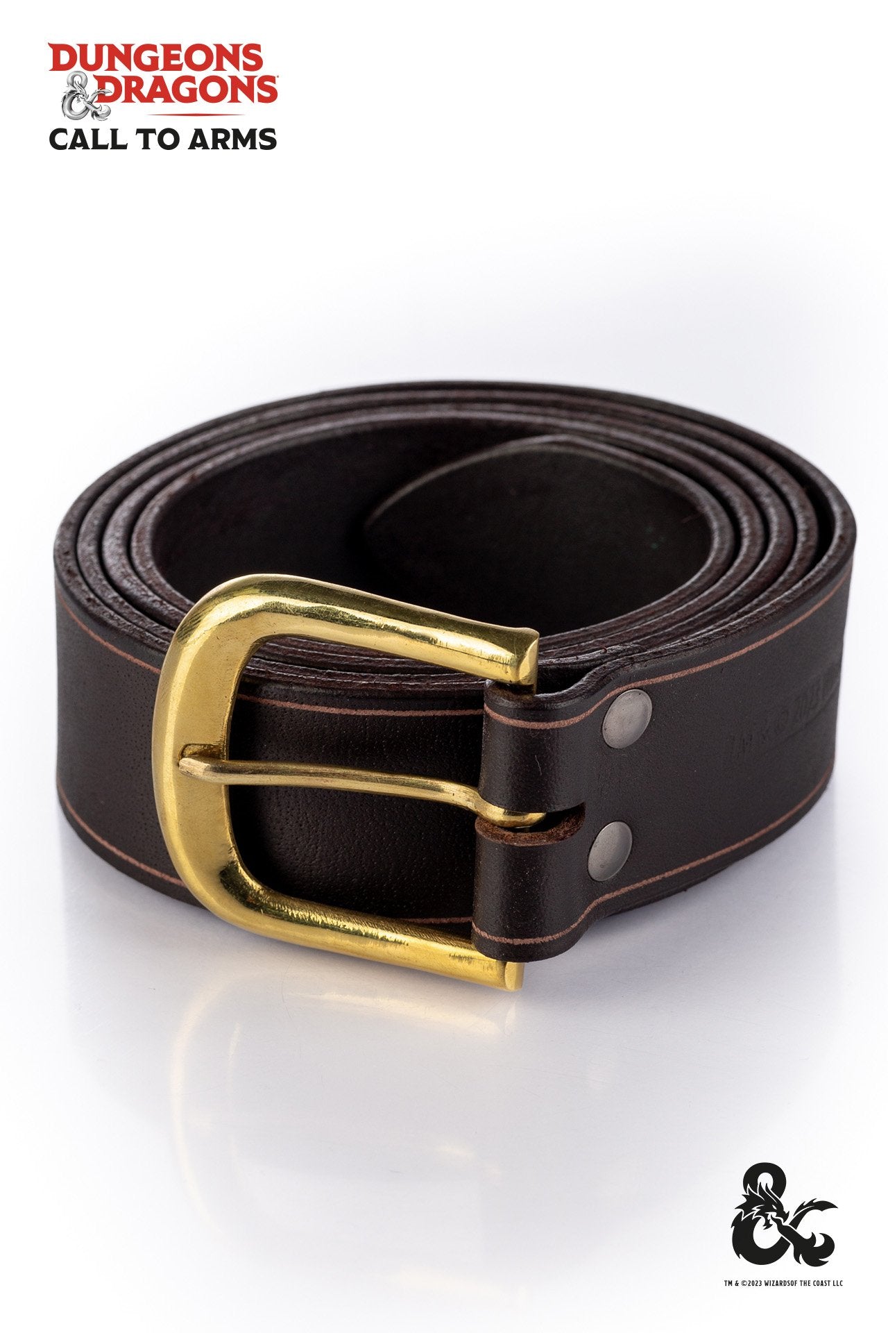 Dungeons & Dragons Genuine Leather Belt - Brown Fantasy RPG Accessory for Cosplay & LARP Costumes