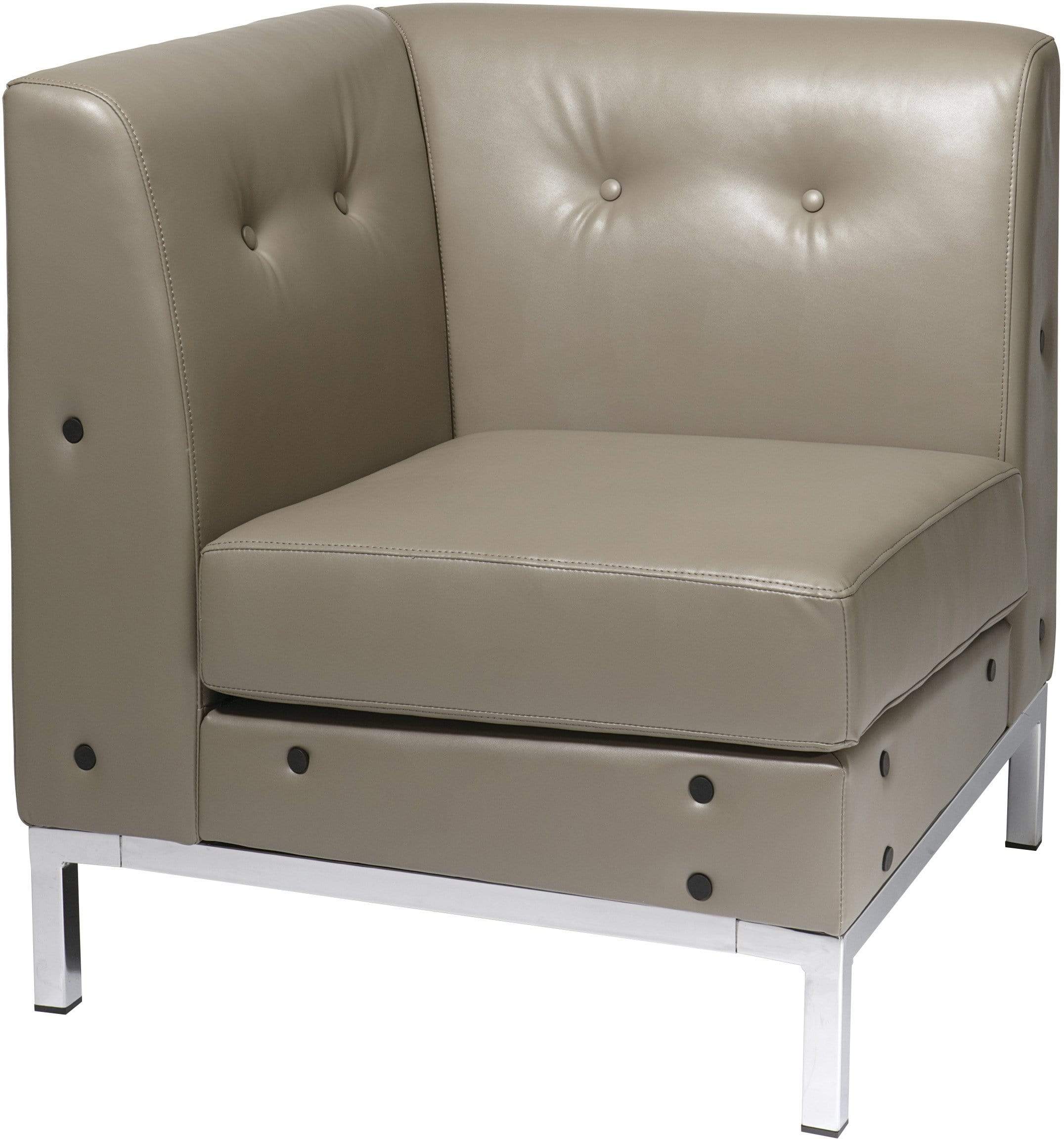 Ave Six Wall Street Corner Chair Section [WST51C] - Modern Modular Sofa for Living Room, Office Lounge & Waiting Area - Space-Saving L-Shaped Sectional with Premium Fabric