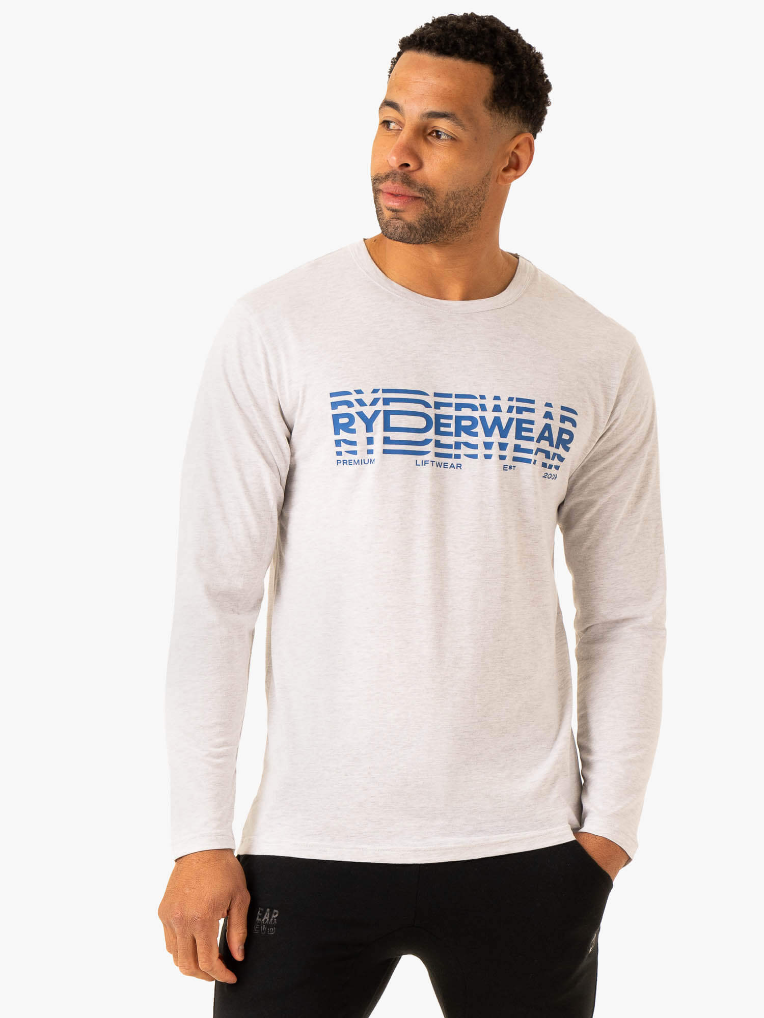Stylish Graphic Long Sleeve T-Shirt for Men & Women - Comfortable Grey Marl Cotton Tee - Perfect for Casual Wear, Street Style & Everyday Outfits