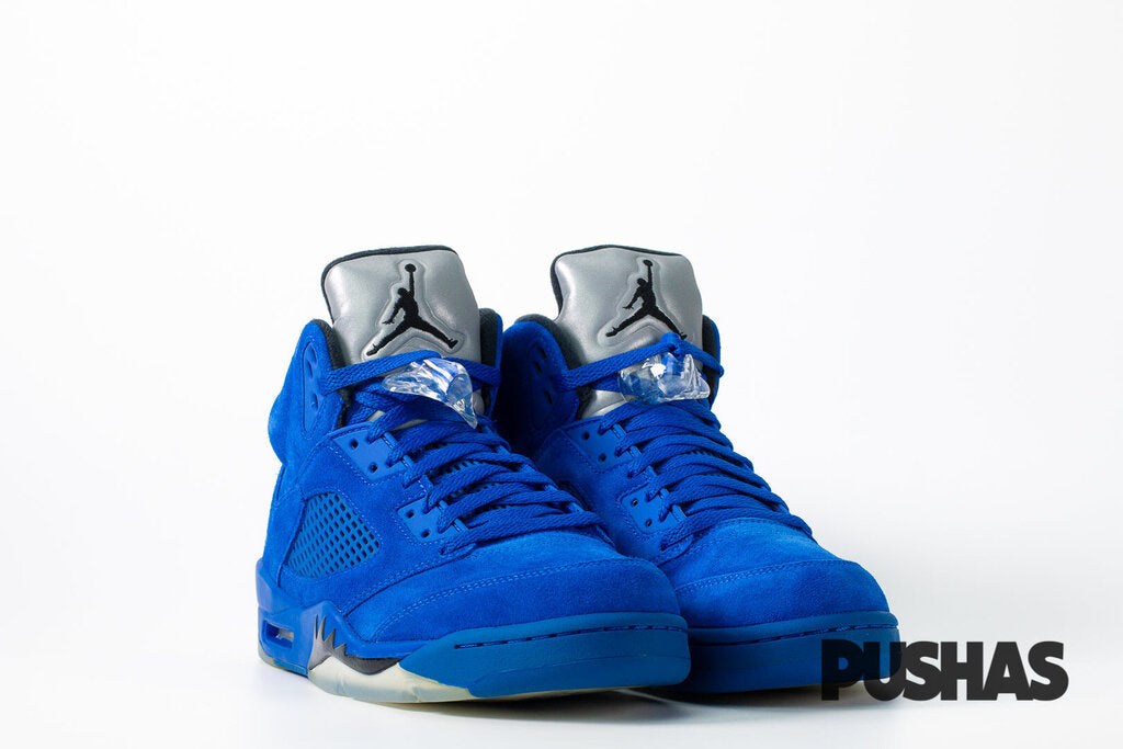 Air Jordan 5 Retro 'Blue Suede' Men's Basketball Shoes (2017 Release) - Classic Sneakers for Streetwear & Casual Outfits