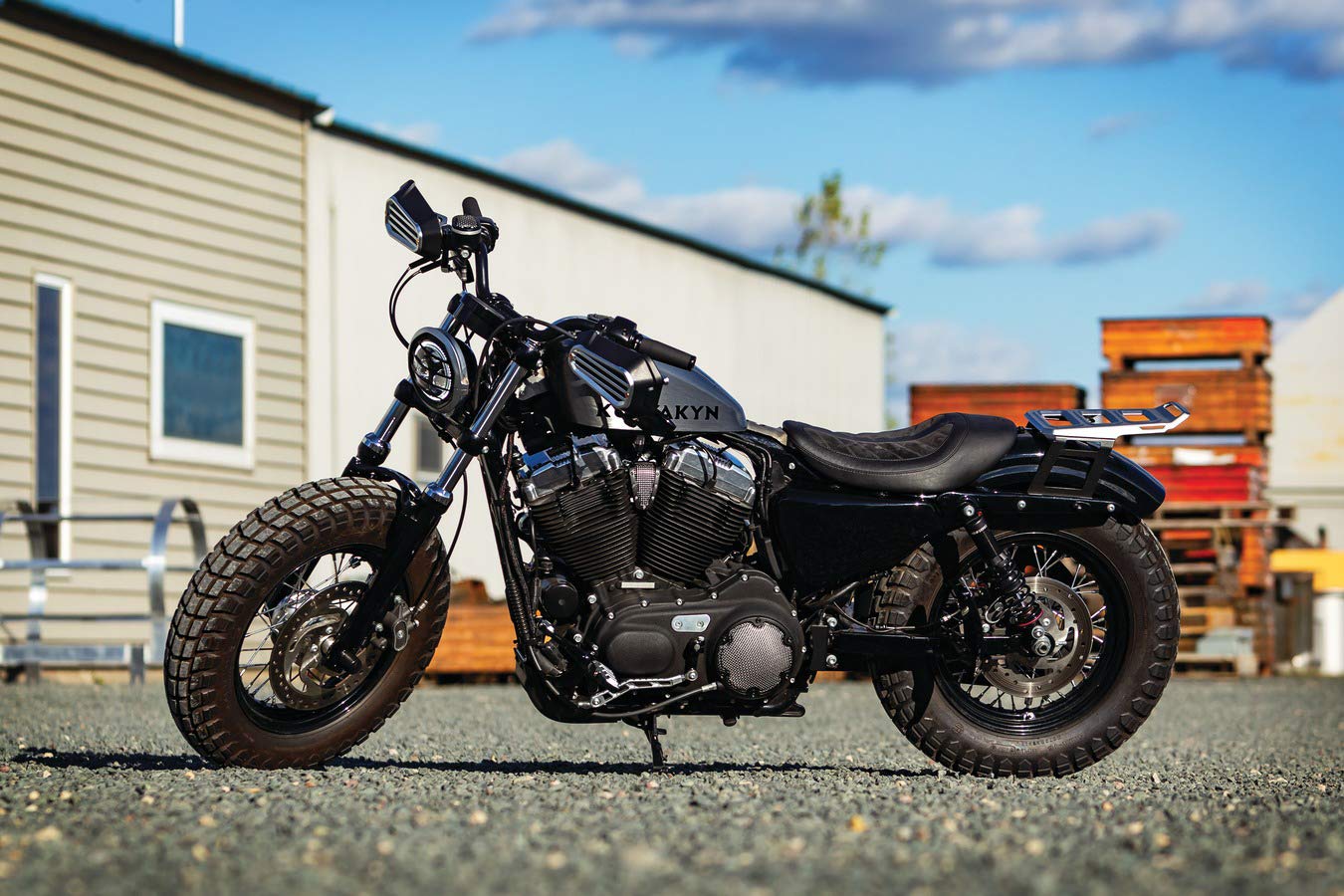 Kuryakyn 6708 Dillinger Handguard Wind Deflectors for Harley-Davidson Sportster (2004-2019) - Silver Pair | Motorcycle Wind Protection Accessories | Perfect for Long Rides & Cold Weather Riding