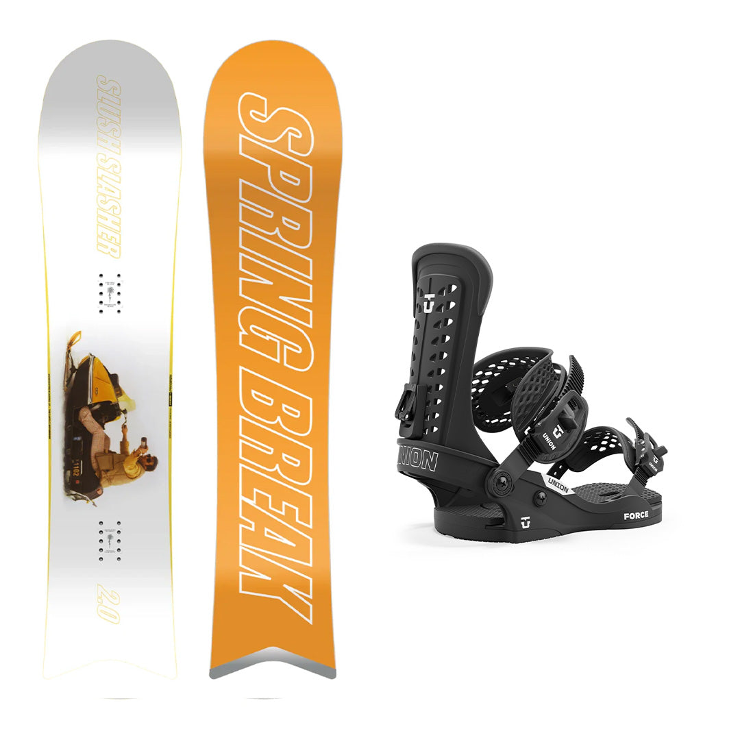 CAPiTA Spring Break Slush Slasher 2.0 Men's Snowboard with Union Force Classic Bindings 2025 - All-Mountain Freestyle Snowboard for Powder, Park & Pipe Riding