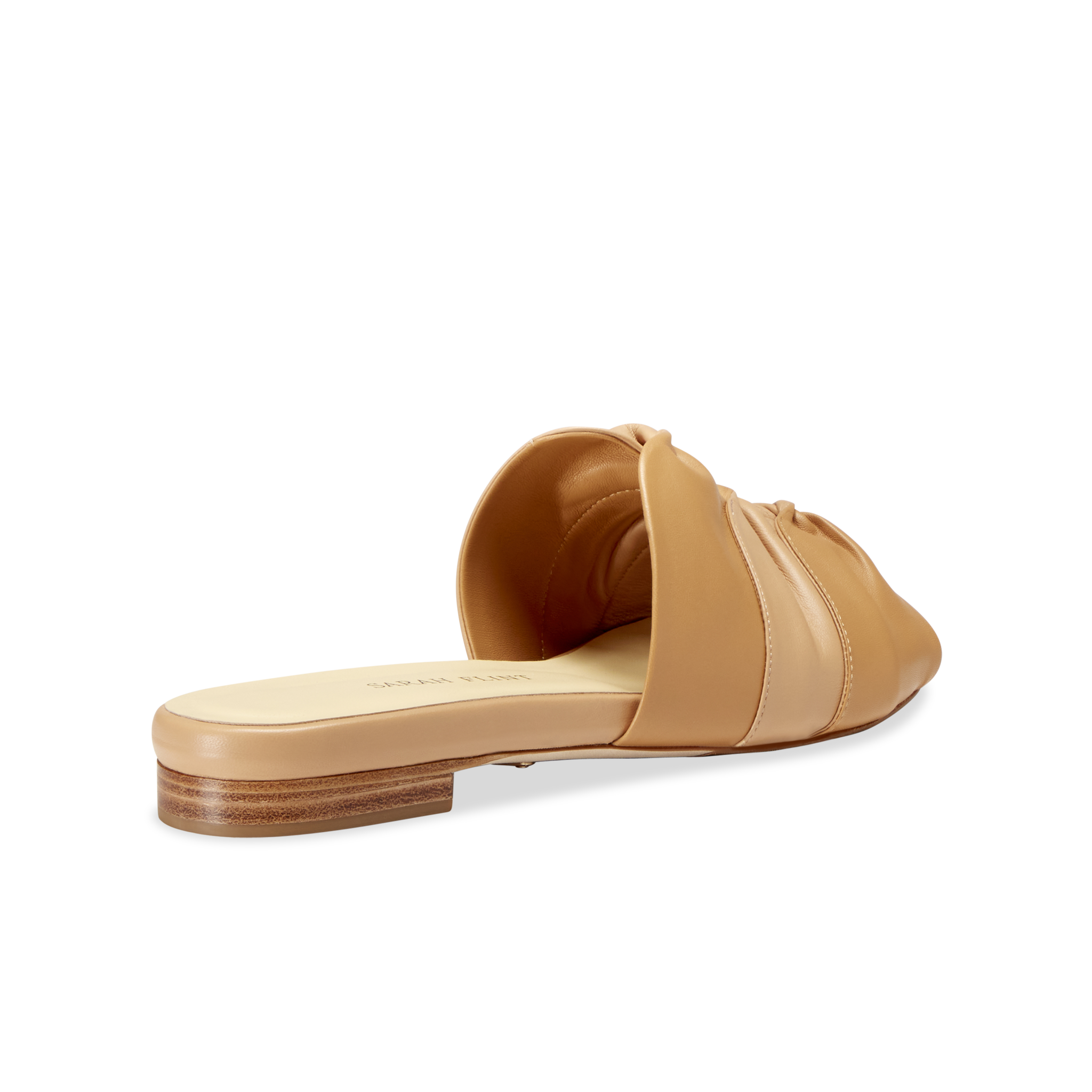 Arabesque Slide Sandals - Two Tone Camel Nappa Leather Women's Slides | Comfortable Casual Shoes for Beach, Pool, and Summer Outfits